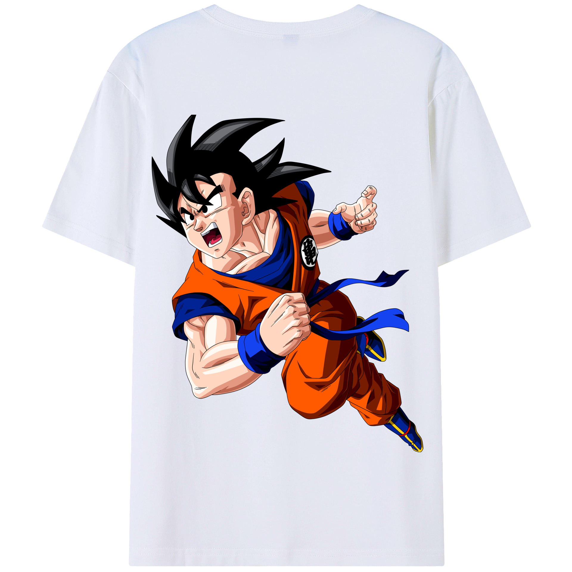 （画像用） ドラゴンボール 孫悟空（そん ごくう）Son Goku カカロット DRAGON BALL Kakarotto 綿100％半袖Tシャツ（背面プリント）