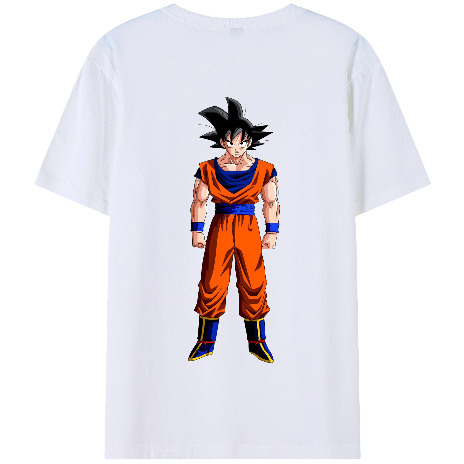 （画像用） ドラゴンボール 孫悟空（そん ごくう）Son Goku カカロット DRAGON BALL Kakarotto 綿100％半袖Tシャツ（背面プリント）