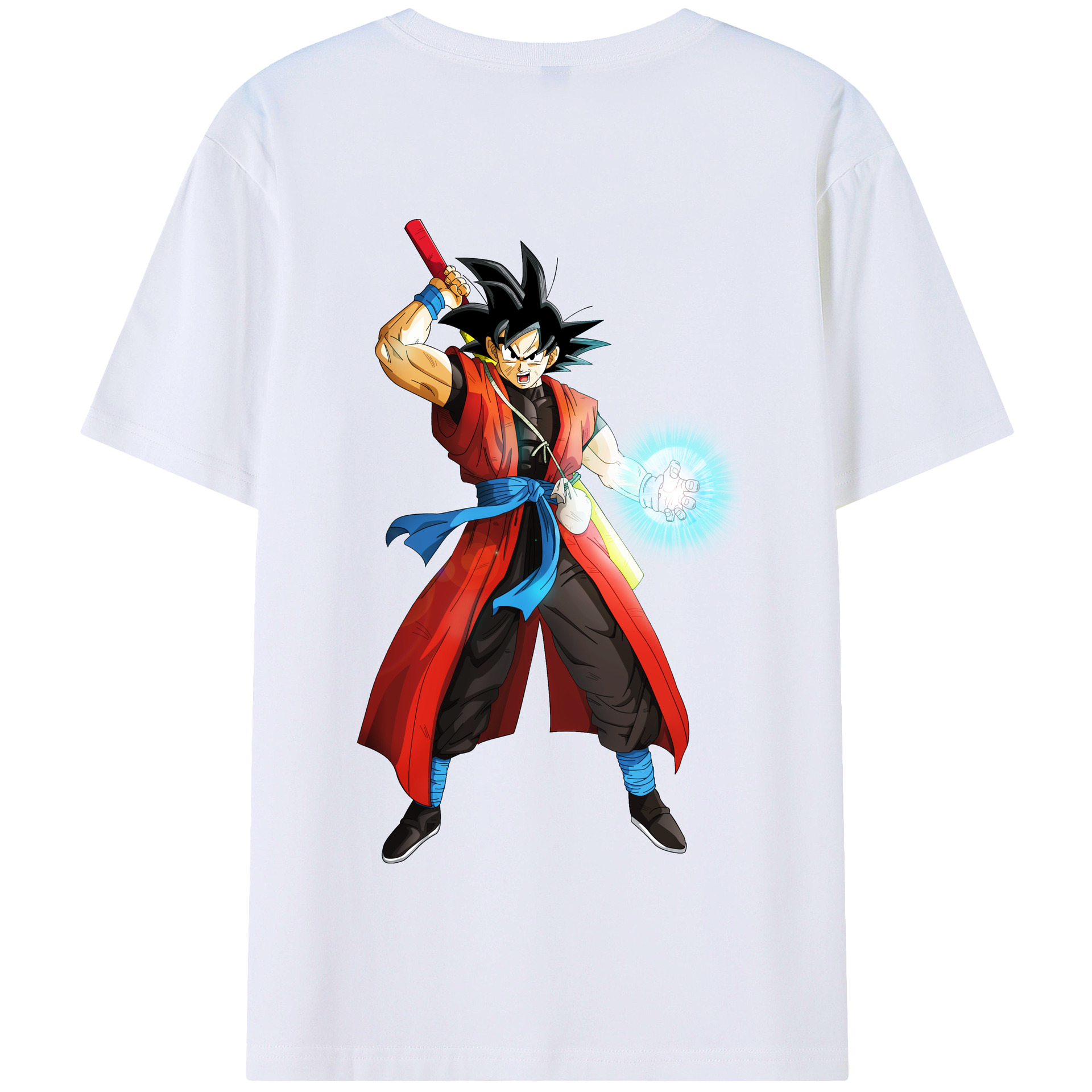 （画像用） ドラゴンボール 孫悟空（そん ごくう）Son Goku カカロット DRAGON BALL Kakarotto 綿100％半袖Tシャツ（背面プリント）