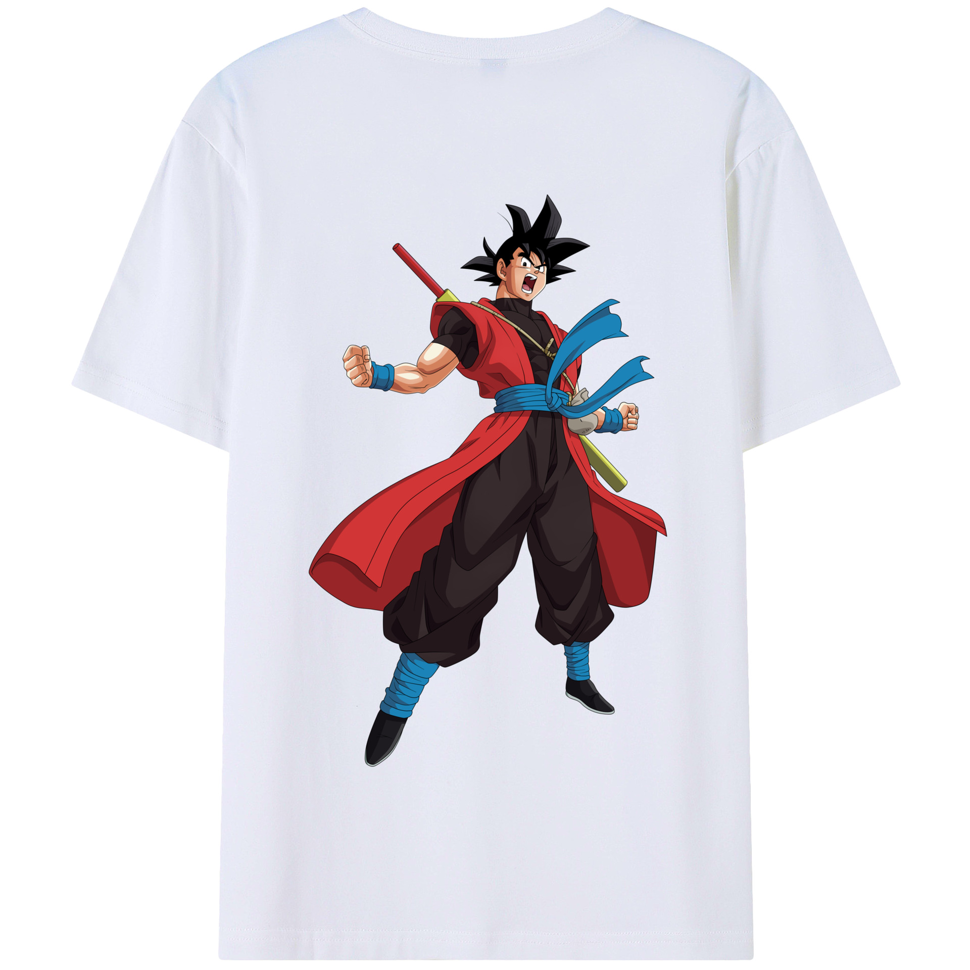 （画像用） ドラゴンボール 孫悟空（そん ごくう）Son Goku カカロット DRAGON BALL Kakarotto 綿100％半袖Tシャツ（背面プリント）