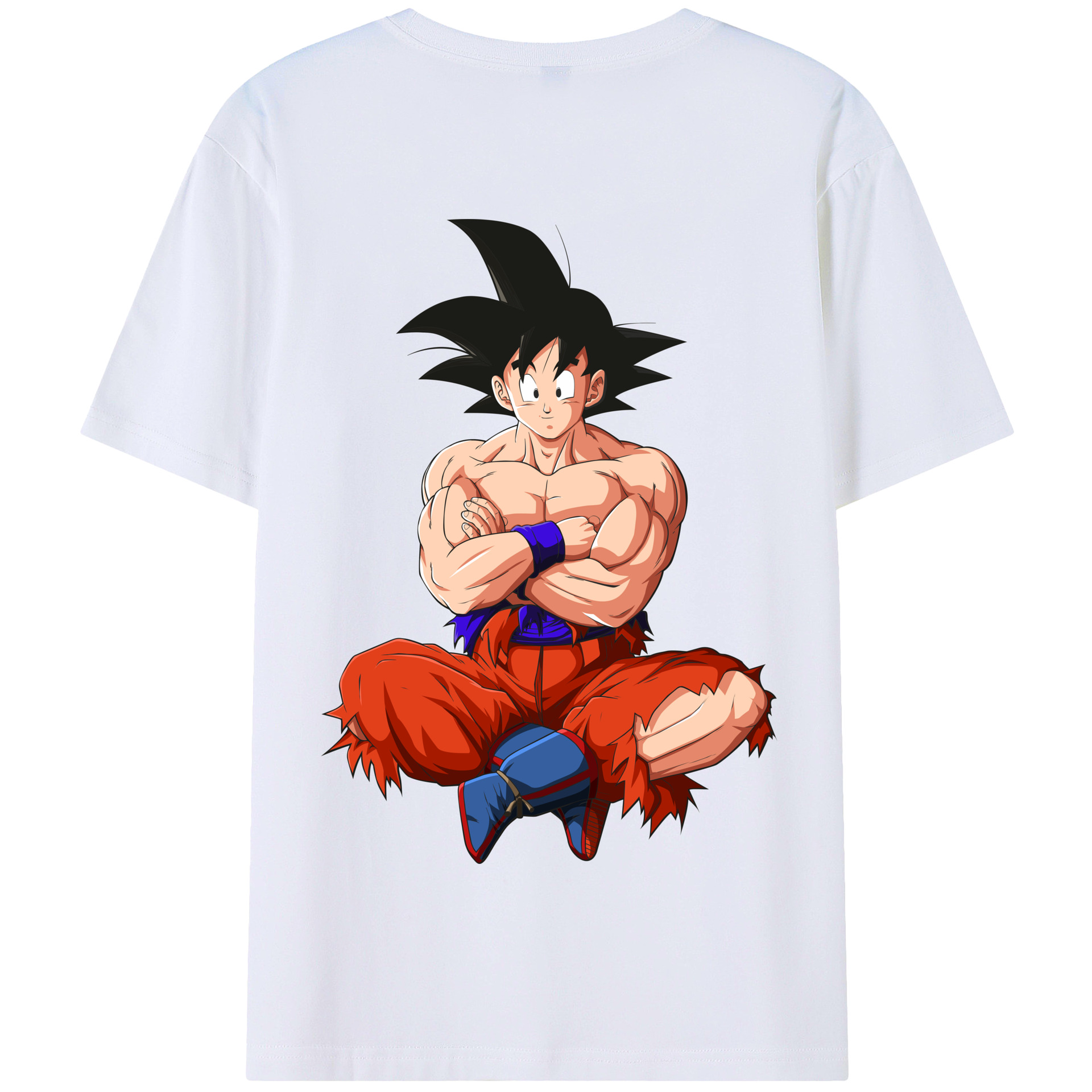 （画像用） ドラゴンボール 孫悟空（そん ごくう）Son Goku カカロット DRAGON BALL Kakarotto 綿100％半袖Tシャツ（背面プリント）