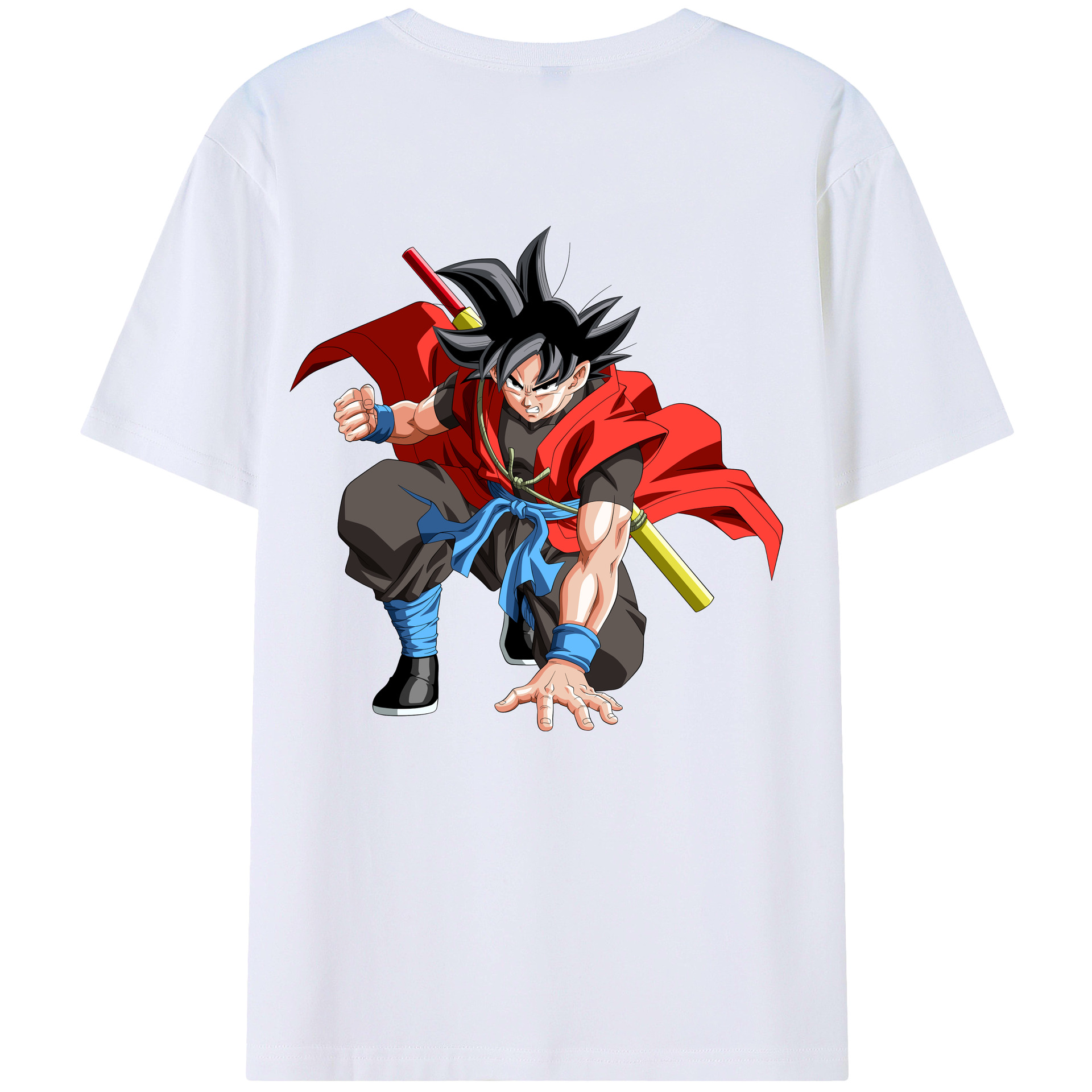 （画像用） ドラゴンボール 孫悟空（そん ごくう）Son Goku カカロット DRAGON BALL Kakarotto 綿100％半袖Tシャツ（背面プリント）