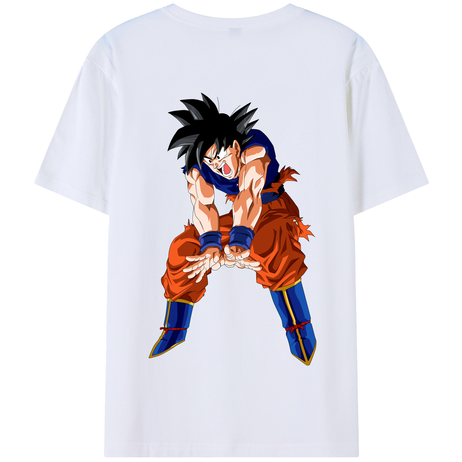 （画像用） ドラゴンボール 孫悟空（そん ごくう）Son Goku カカロット DRAGON BALL Kakarotto 綿100％半袖Tシャツ（背面プリント）