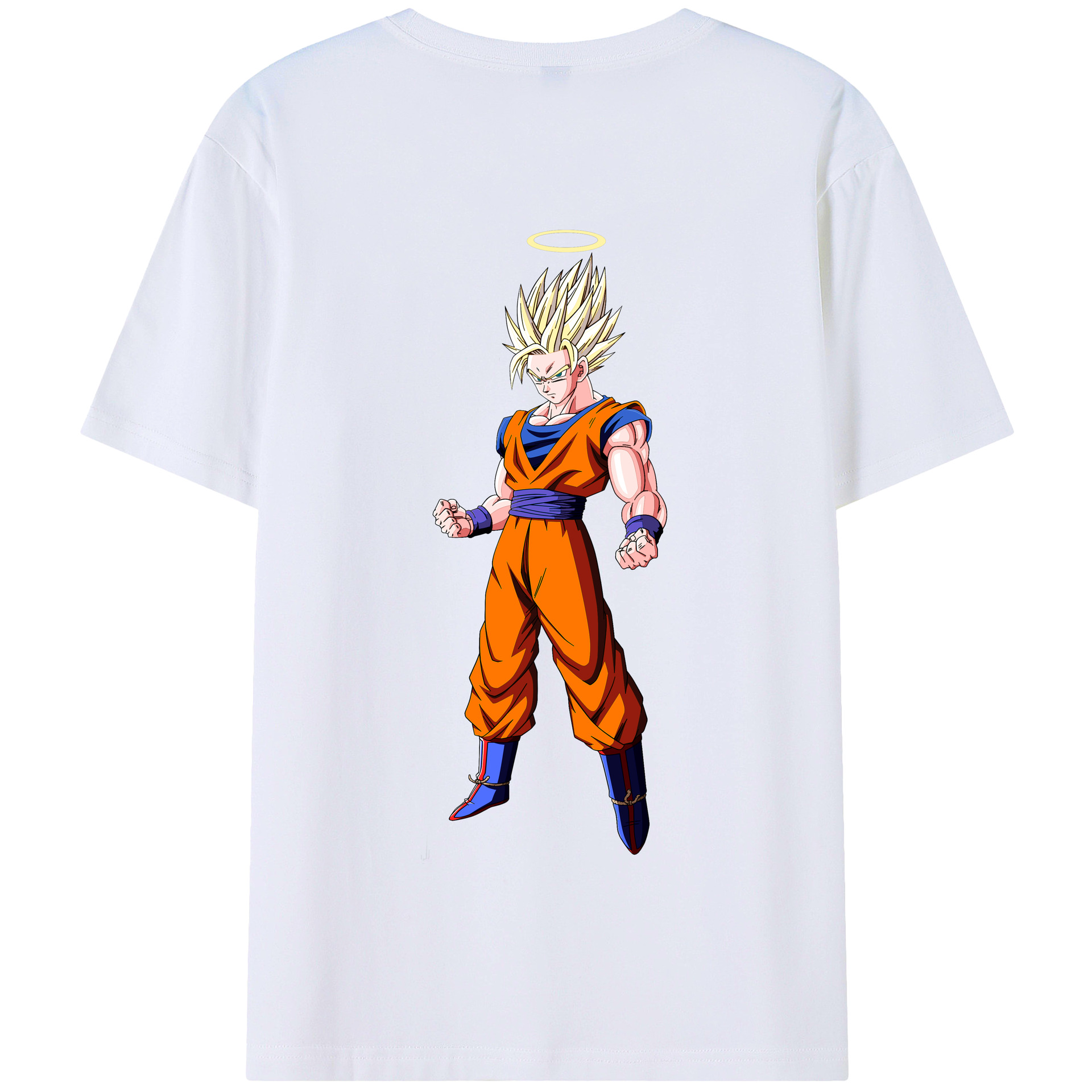 （画像用） ドラゴンボール 孫悟空（そん ごくう）Son Goku カカロット DRAGON BALL Kakarotto 綿100％半袖Tシャツ（背面プリント）