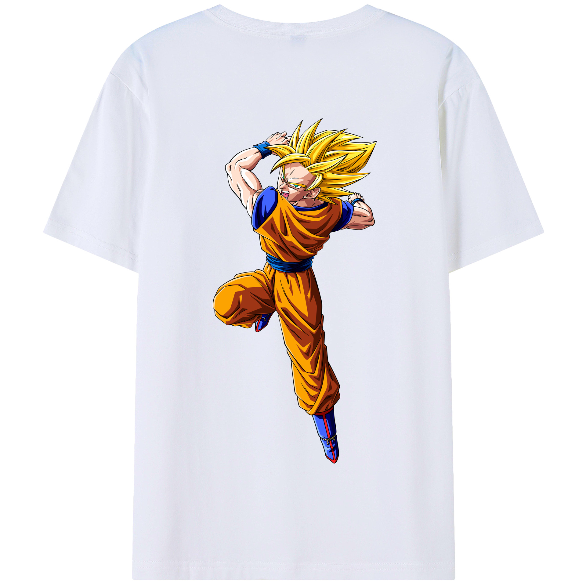 （画像用） ドラゴンボール 孫悟空（そん ごくう）Son Goku カカロット DRAGON BALL Kakarotto 綿100％半袖Tシャツ（背面プリント）