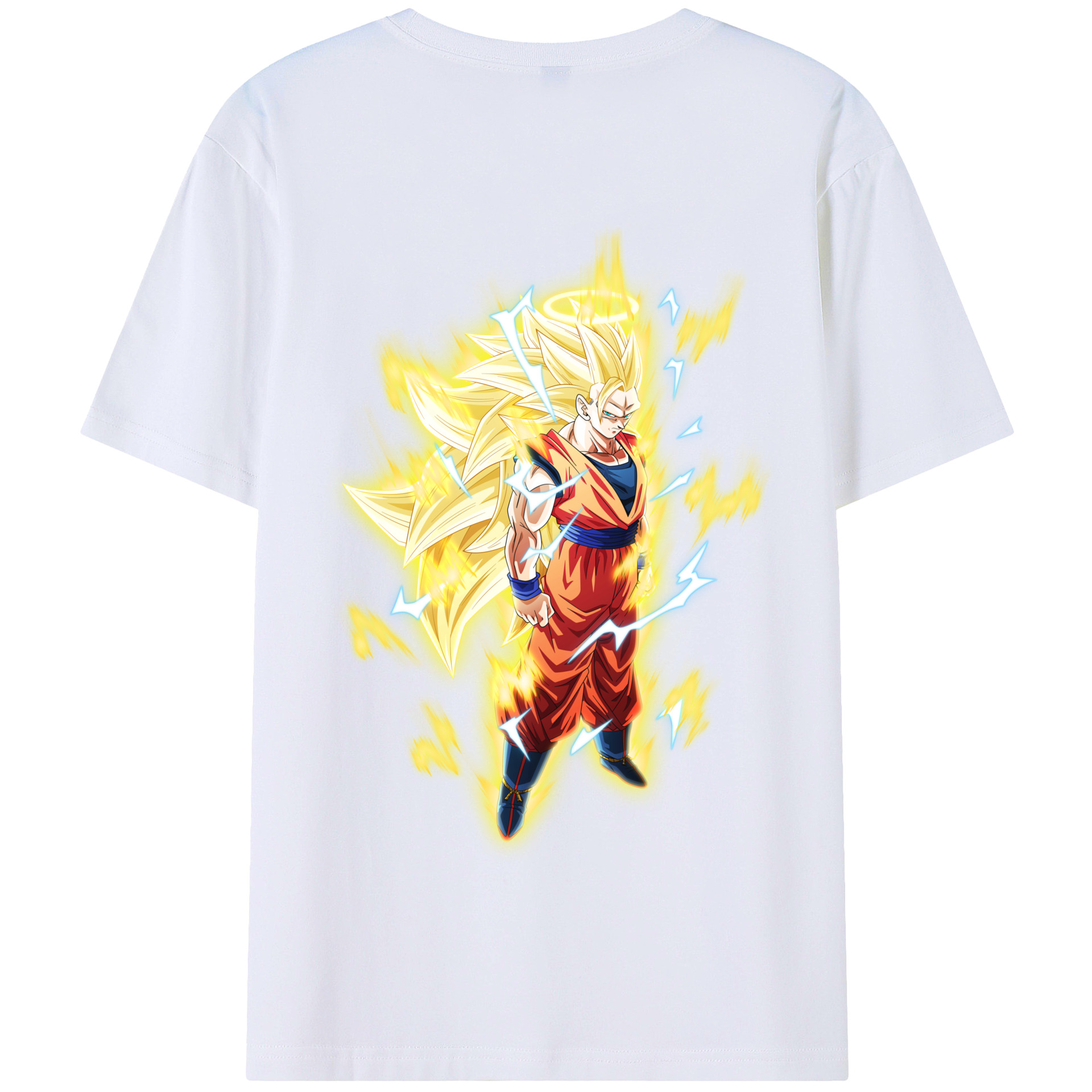 （画像用） ドラゴンボール 孫悟空（そん ごくう）Son Goku カカロット DRAGON BALL Kakarotto 綿100％半袖Tシャツ（背面プリント）