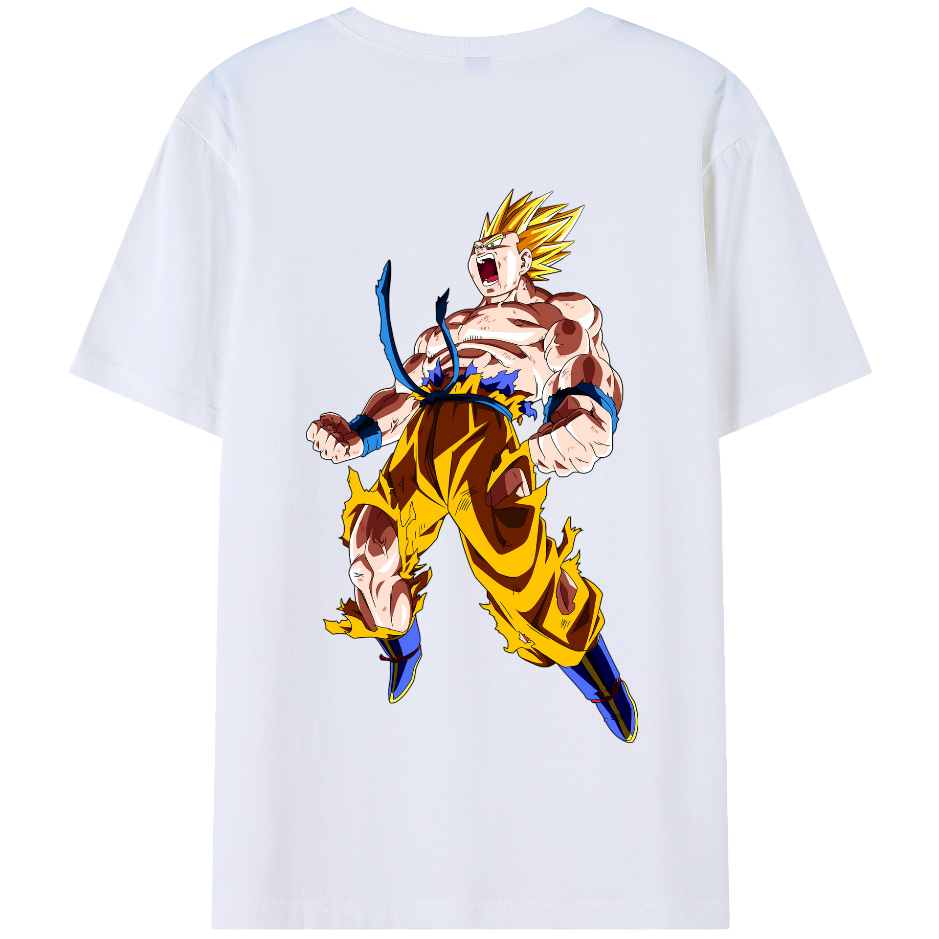 （画像用） ドラゴンボール 孫悟空（そん ごくう）Son Goku カカロット DRAGON BALL Kakarotto 綿100％半袖Tシャツ（背面プリント）