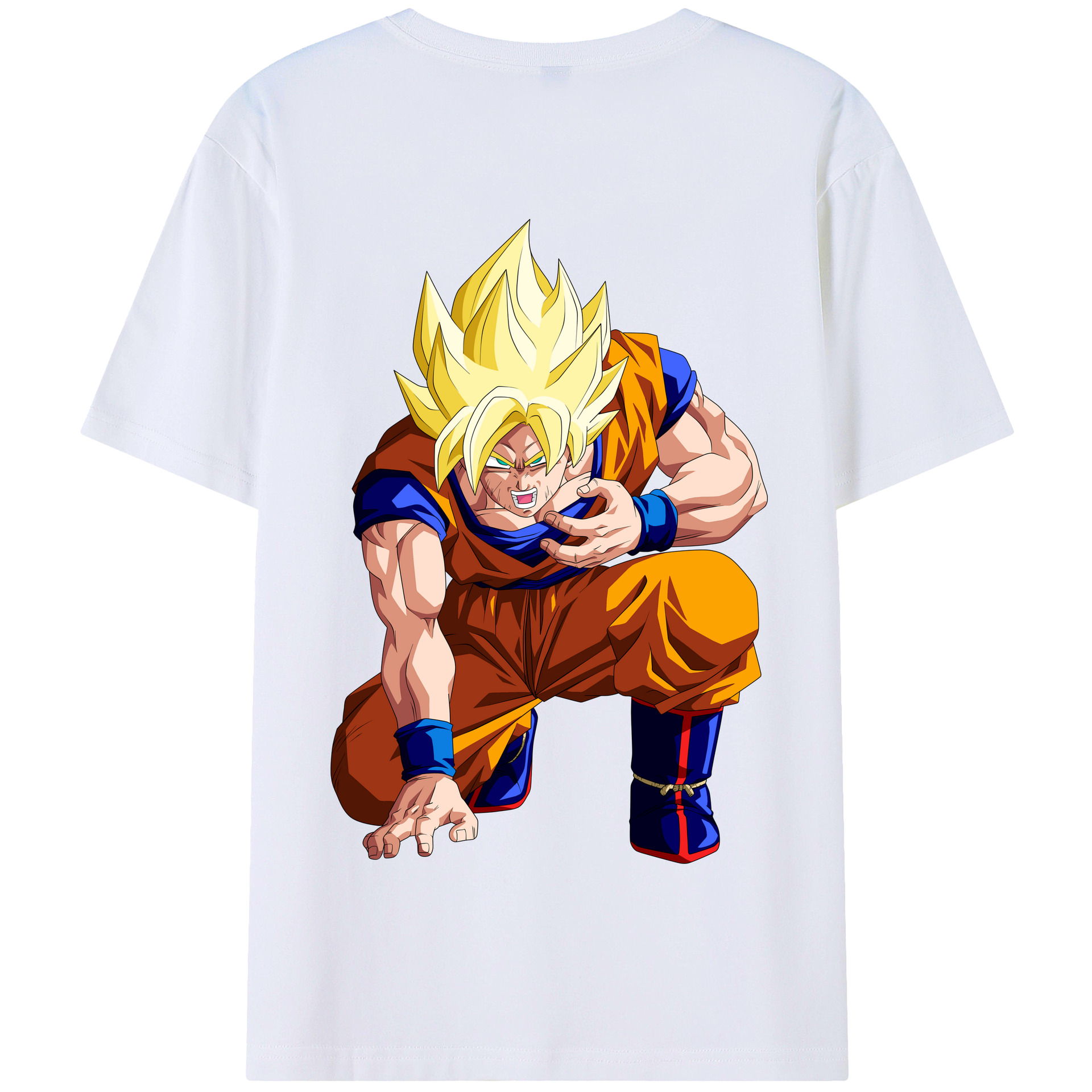 （画像用） ドラゴンボール 孫悟空（そん ごくう）Son Goku カカロット DRAGON BALL Kakarotto 綿100％半袖Tシャツ（背面プリント）