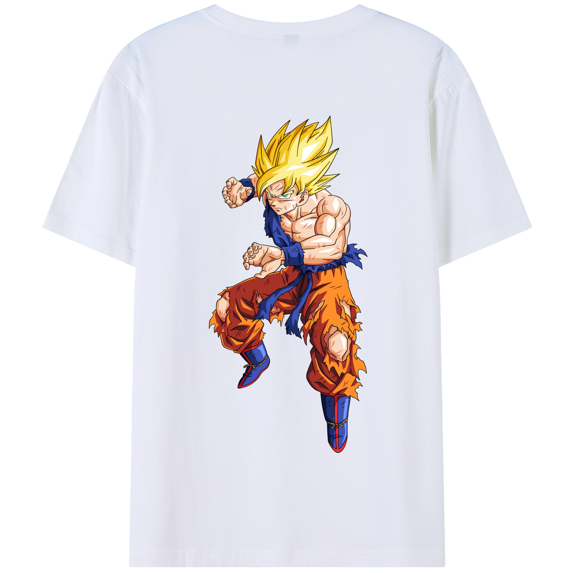（画像用） ドラゴンボール 孫悟空（そん ごくう）Son Goku カカロット DRAGON BALL Kakarotto 綿100％半袖Tシャツ（背面プリント）