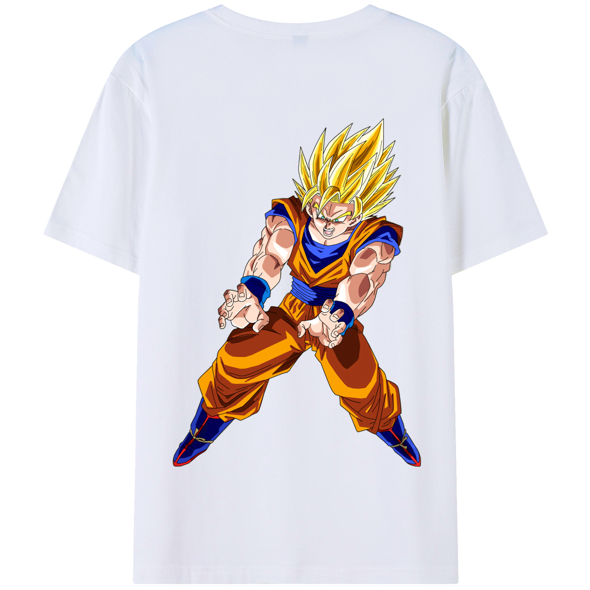 （画像用） ドラゴンボール 孫悟空（そん ごくう）Son Goku カカロット DRAGON BALL Kakarotto 綿100％半袖Tシャツ（背面プリント）