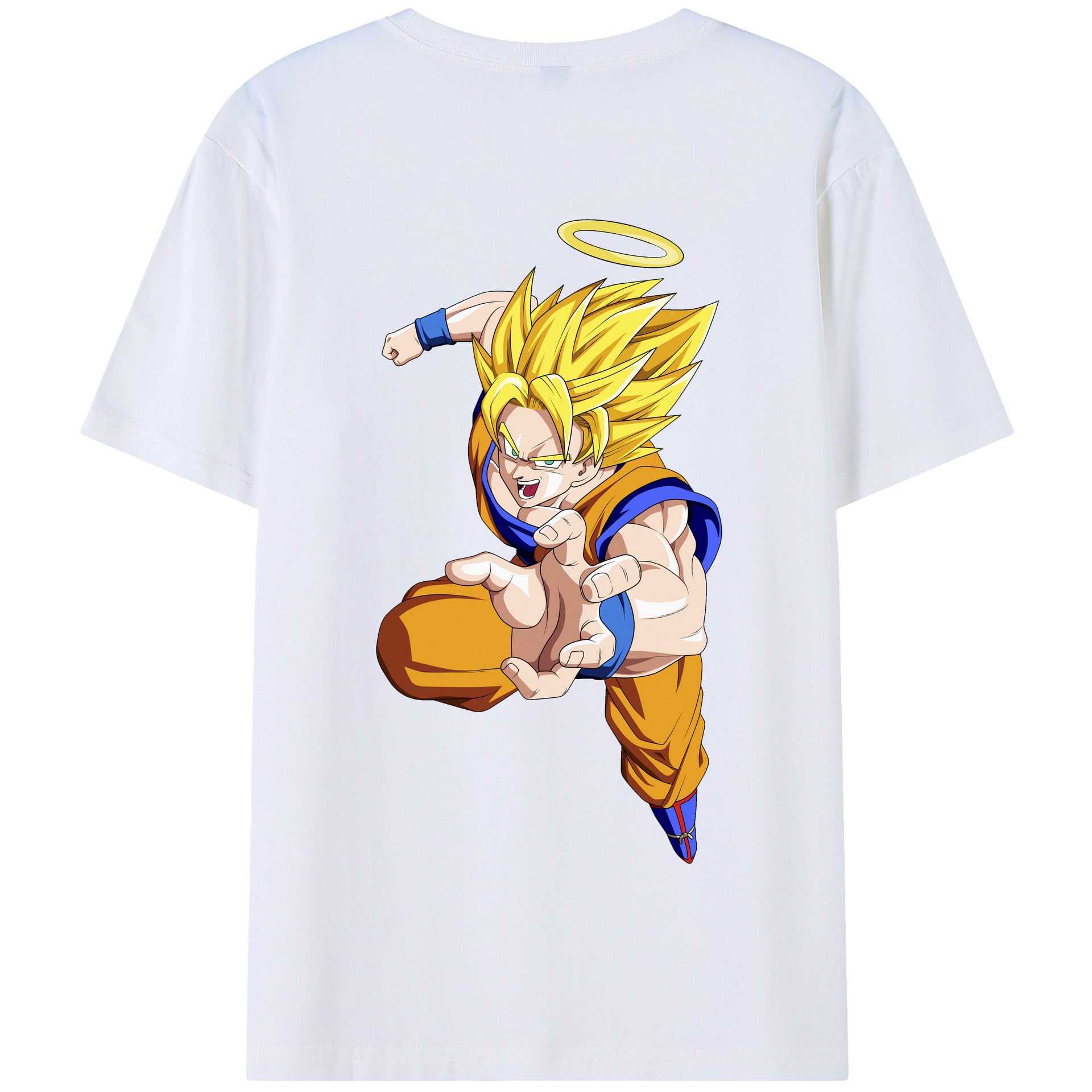 （画像用） ドラゴンボール 孫悟空（そん ごくう）Son Goku カカロット DRAGON BALL Kakarotto 綿100％半袖Tシャツ（背面プリント）