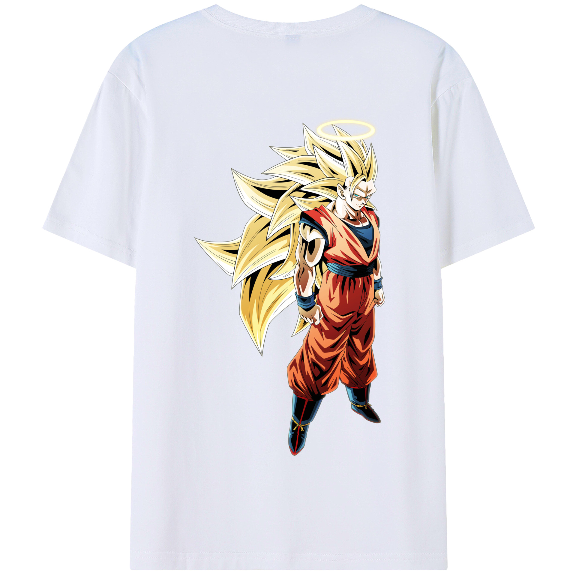 （画像用） ドラゴンボール 孫悟空（そん ごくう）Son Goku カカロット DRAGON BALL Kakarotto 綿100％半袖Tシャツ（背面プリント）