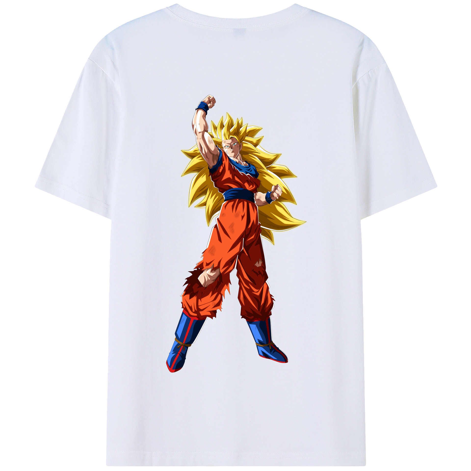 （画像用） ドラゴンボール 孫悟空（そん ごくう）Son Goku カカロット DRAGON BALL Kakarotto 綿100％半袖Tシャツ（背面プリント）