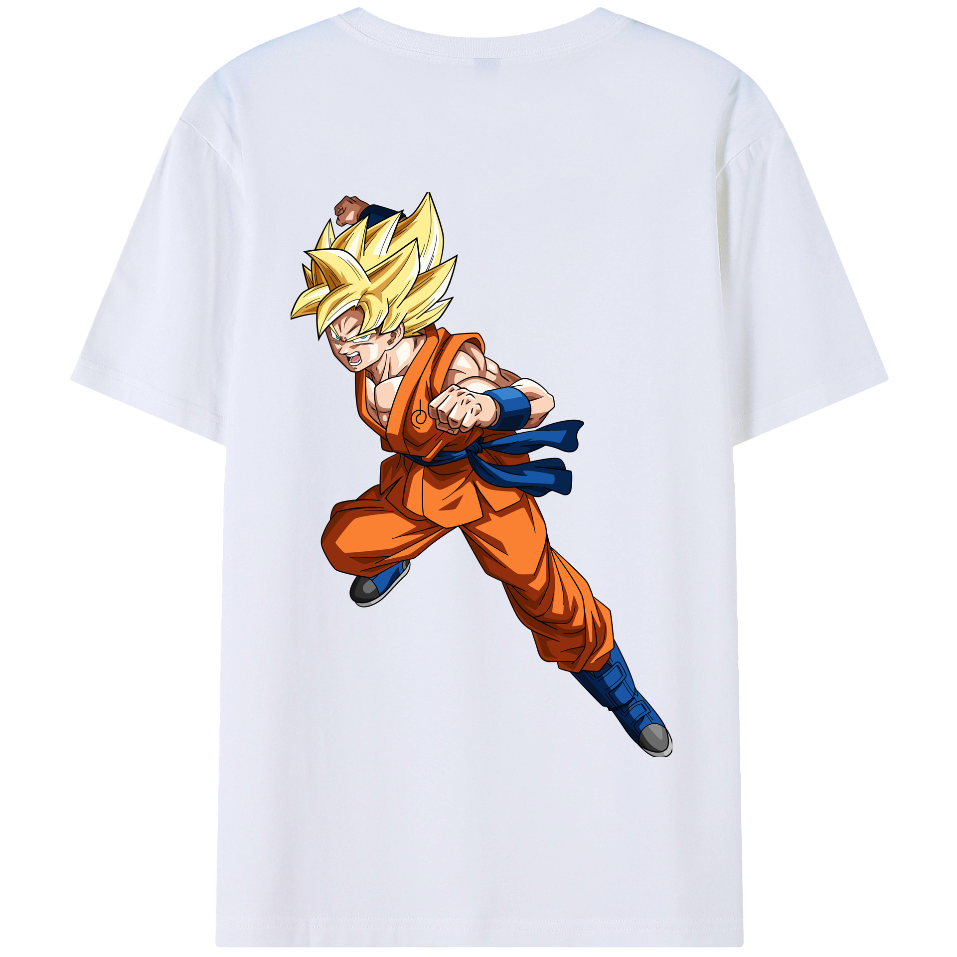 （画像用） ドラゴンボール 孫悟空（そん ごくう）Son Goku カカロット DRAGON BALL Kakarotto 綿100％半袖Tシャツ（背面プリント）