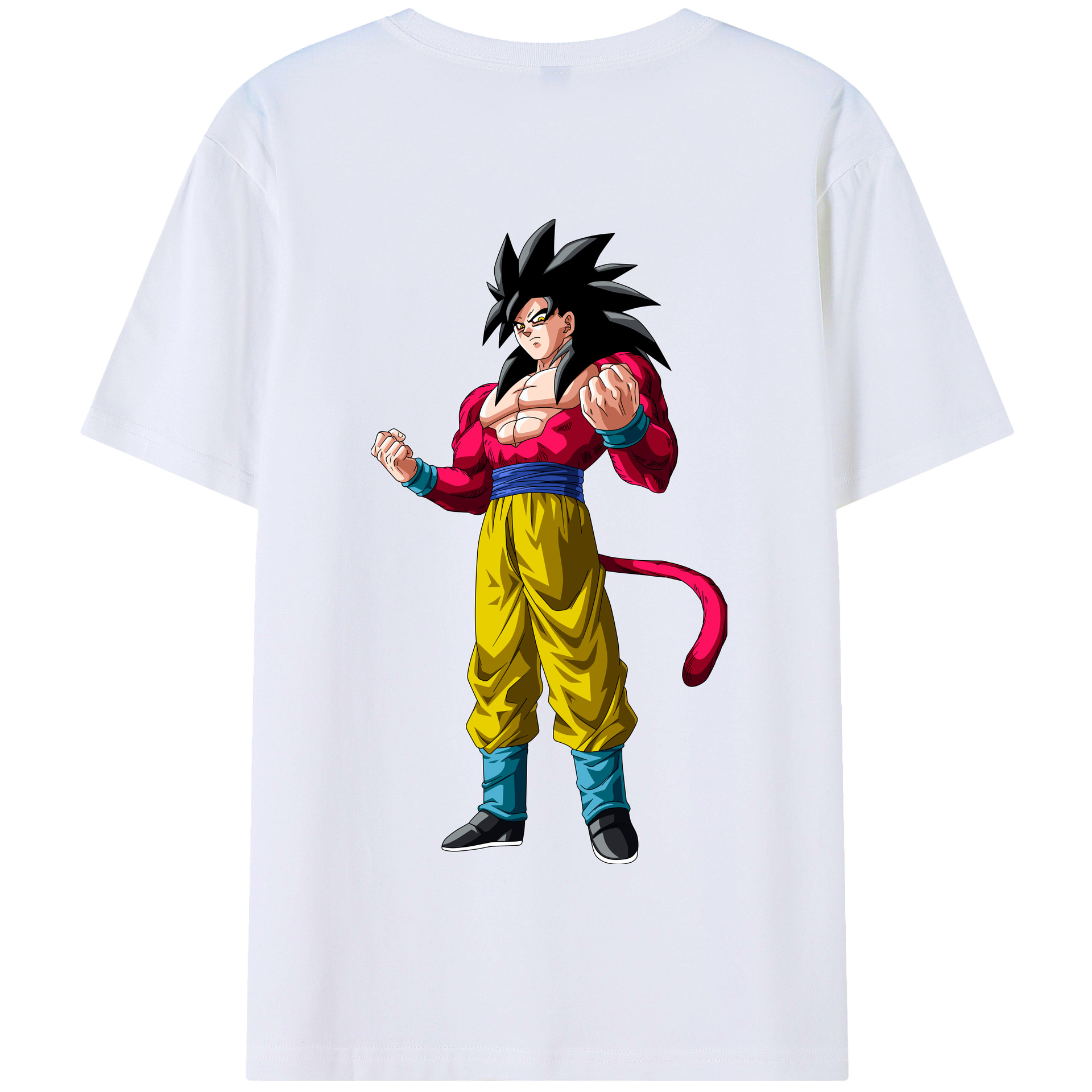 （画像用） ドラゴンボール 孫悟空（そん ごくう）Son Goku カカロット DRAGON BALL Kakarotto 綿100％半袖Tシャツ（背面プリント）