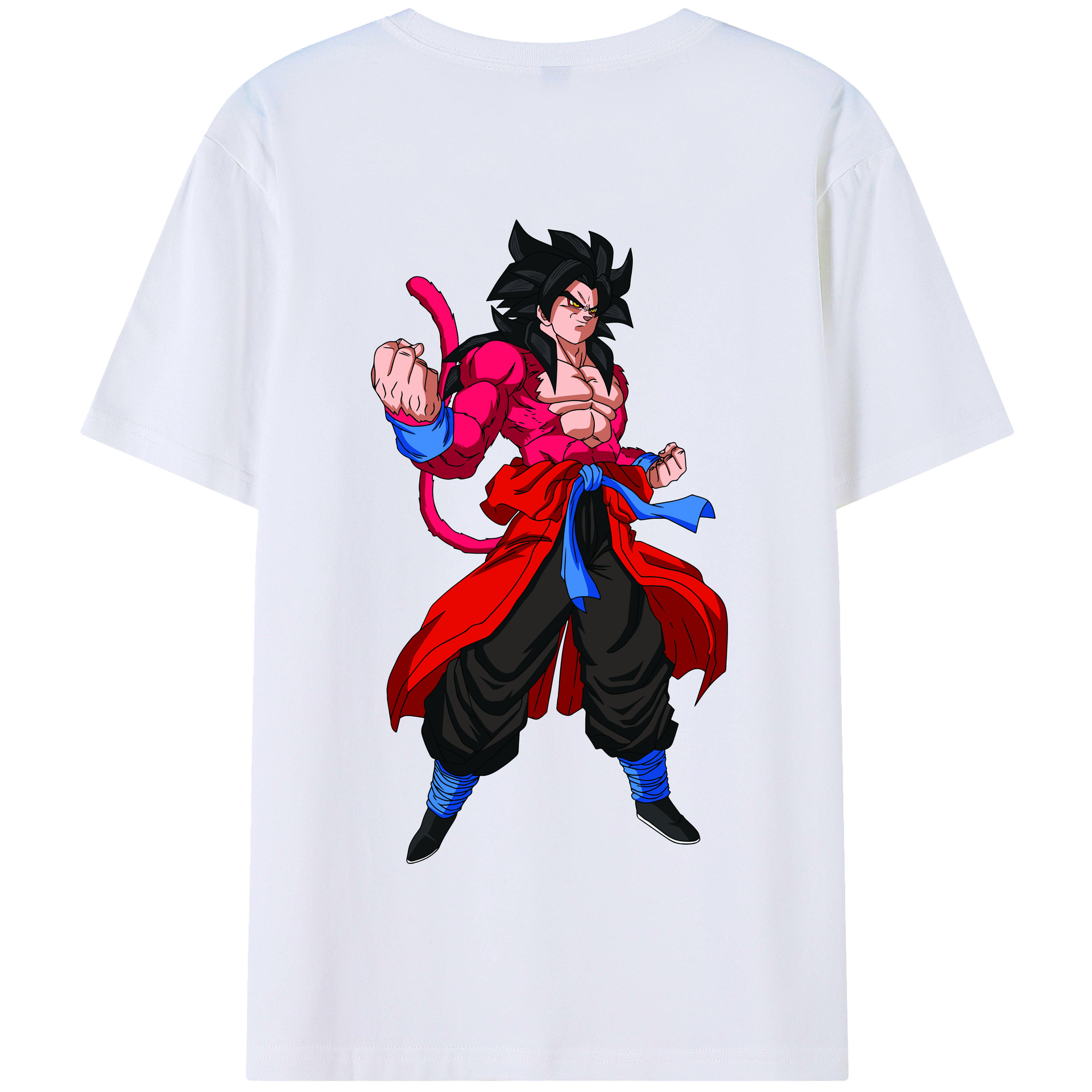 （画像用） ドラゴンボール 孫悟空（そん ごくう）Son Goku カカロット DRAGON BALL Kakarotto 綿100％半袖Tシャツ（背面プリント）