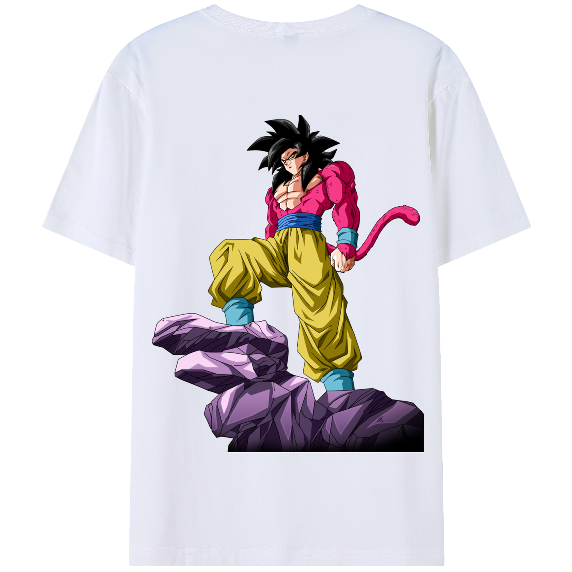 （画像用） ドラゴンボール 孫悟空（そん ごくう）Son Goku カカロット DRAGON BALL Kakarotto 綿100％半袖Tシャツ（背面プリント）