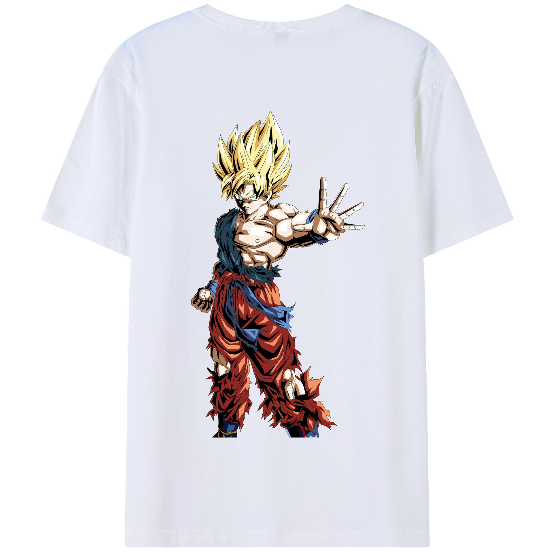 （画像用） ドラゴンボール 孫悟空（そん ごくう）Son Goku カカロット DRAGON BALL Kakarotto 綿100％半袖Tシャツ（背面プリント）