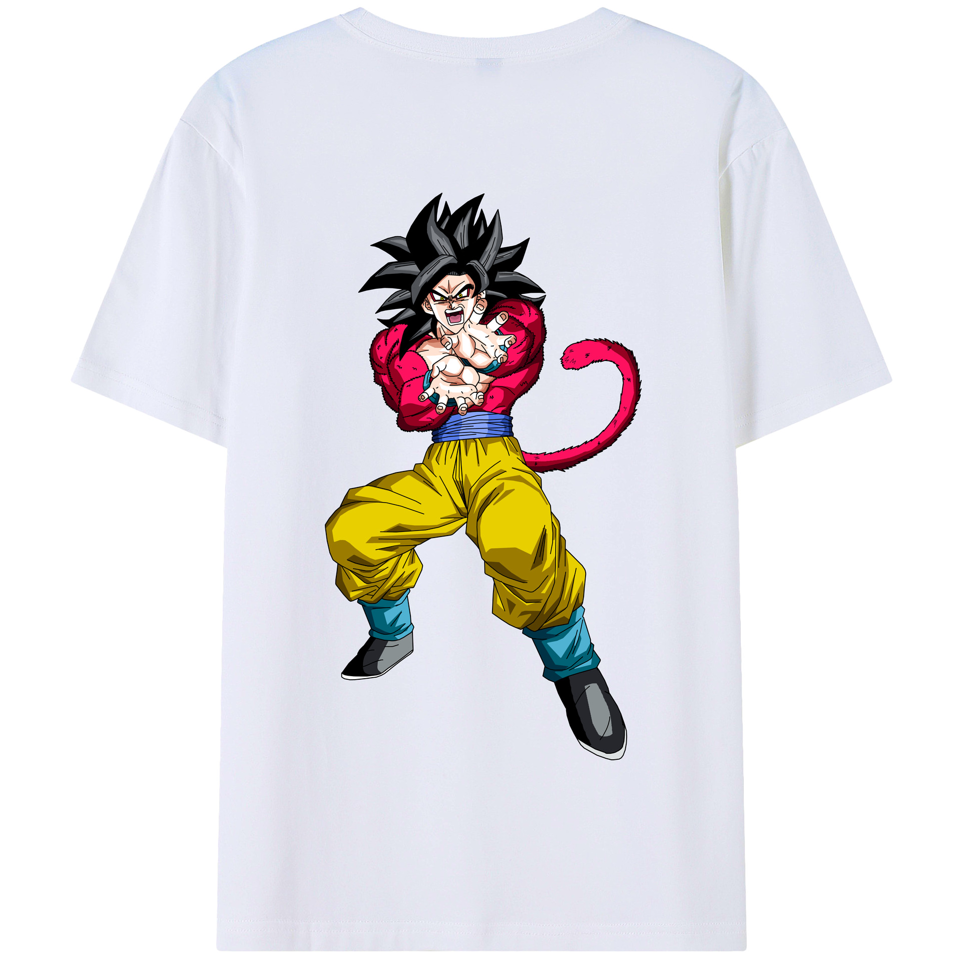 （画像用） ドラゴンボール 孫悟空（そん ごくう）Son Goku カカロット DRAGON BALL Kakarotto 綿100％半袖Tシャツ（背面プリント）