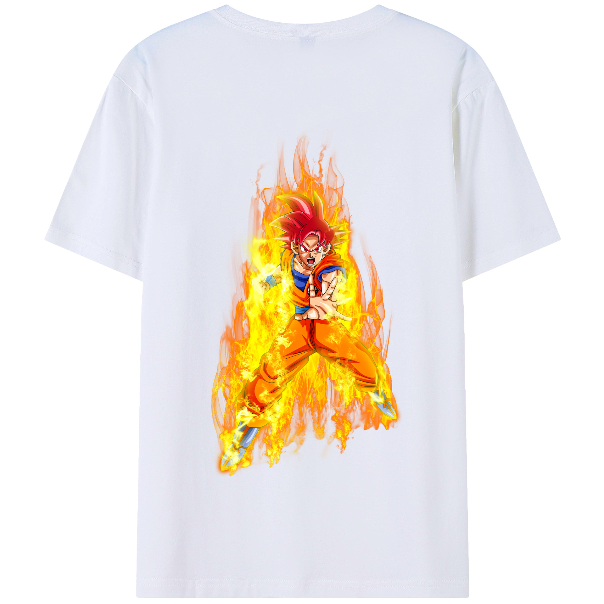 （画像用） ドラゴンボール 孫悟空（そん ごくう）Son Goku カカロット DRAGON BALL Kakarotto 綿100％半袖Tシャツ（背面プリント）