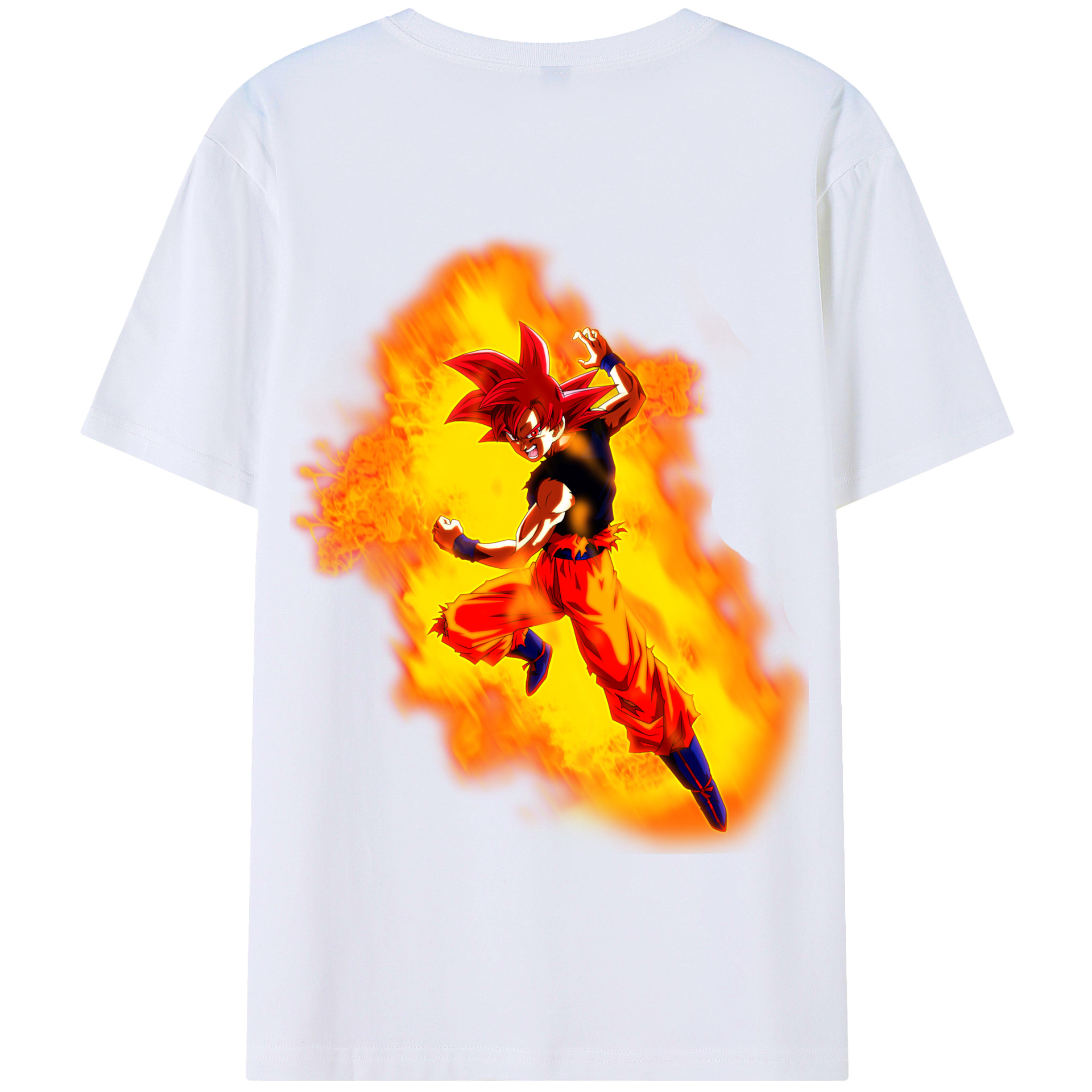 （画像用） ドラゴンボール 孫悟空（そん ごくう）Son Goku カカロット DRAGON BALL Kakarotto 綿100％半袖Tシャツ（背面プリント）