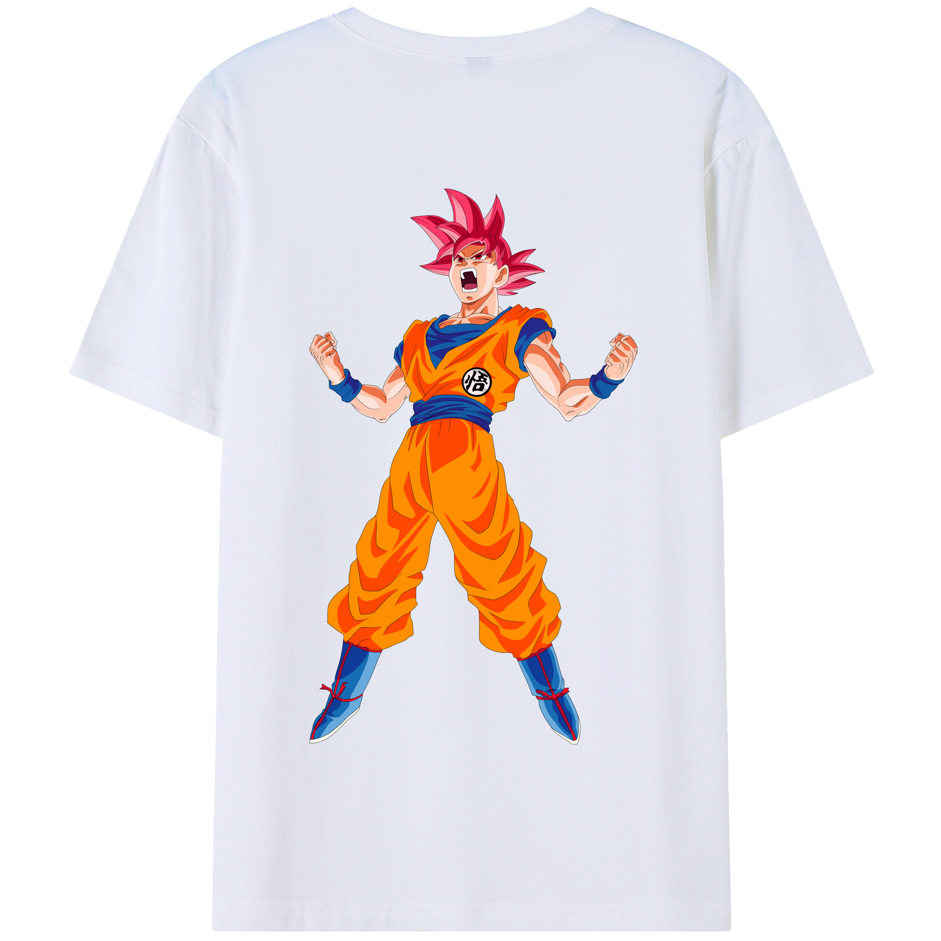 （画像用） ドラゴンボール 孫悟空（そん ごくう）Son Goku カカロット DRAGON BALL Kakarotto 綿100％半袖Tシャツ（背面プリント）