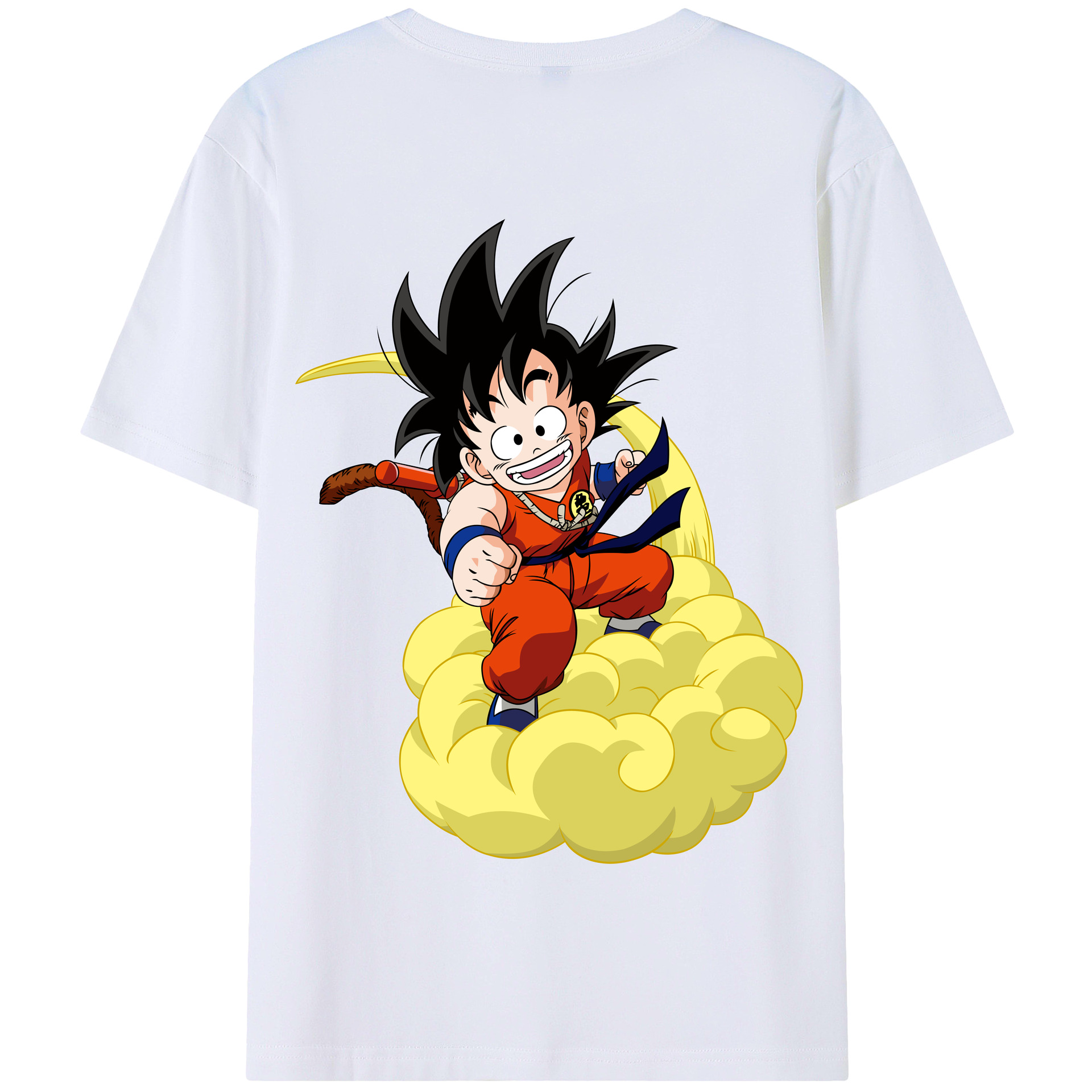 （画像用） ドラゴンボール 孫悟空（そん ごくう）Son Goku カカロット DRAGON BALL Kakarotto 綿100％半袖Tシャツ（背面プリント）