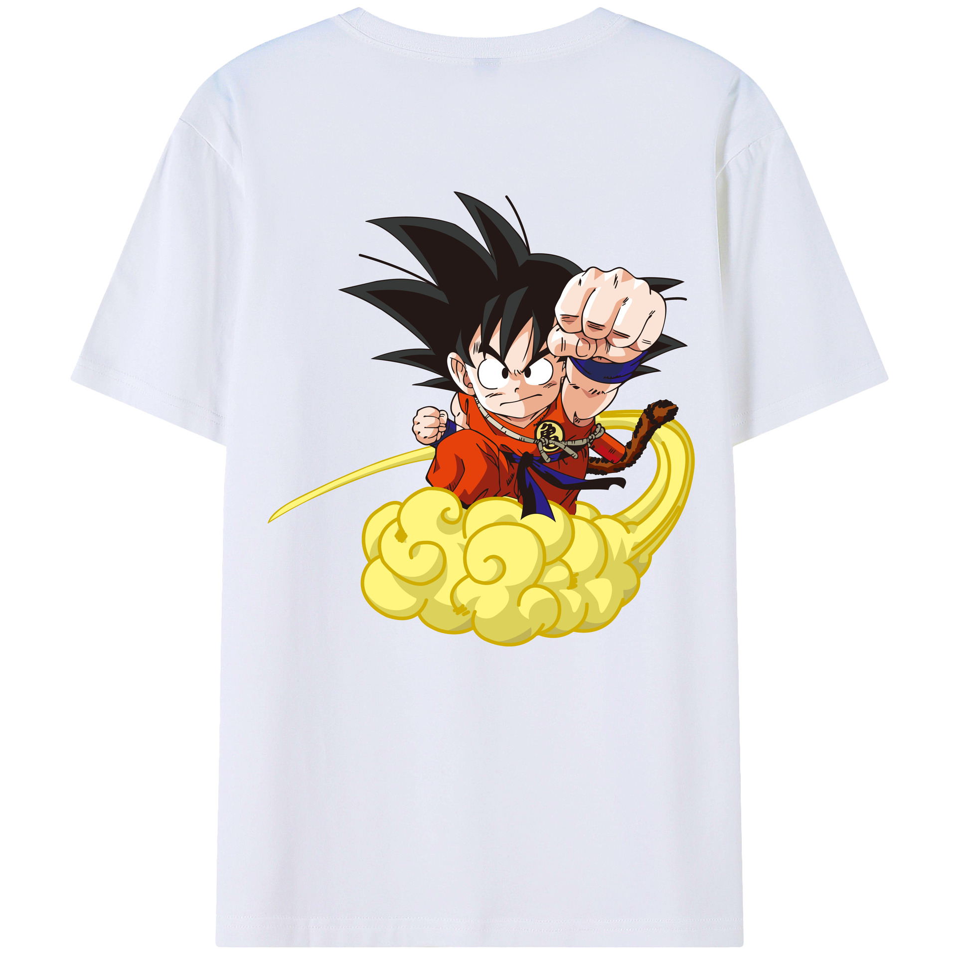 （画像用） ドラゴンボール 孫悟空（そん ごくう）Son Goku カカロット DRAGON BALL Kakarotto 綿100％半袖Tシャツ（背面プリント）
