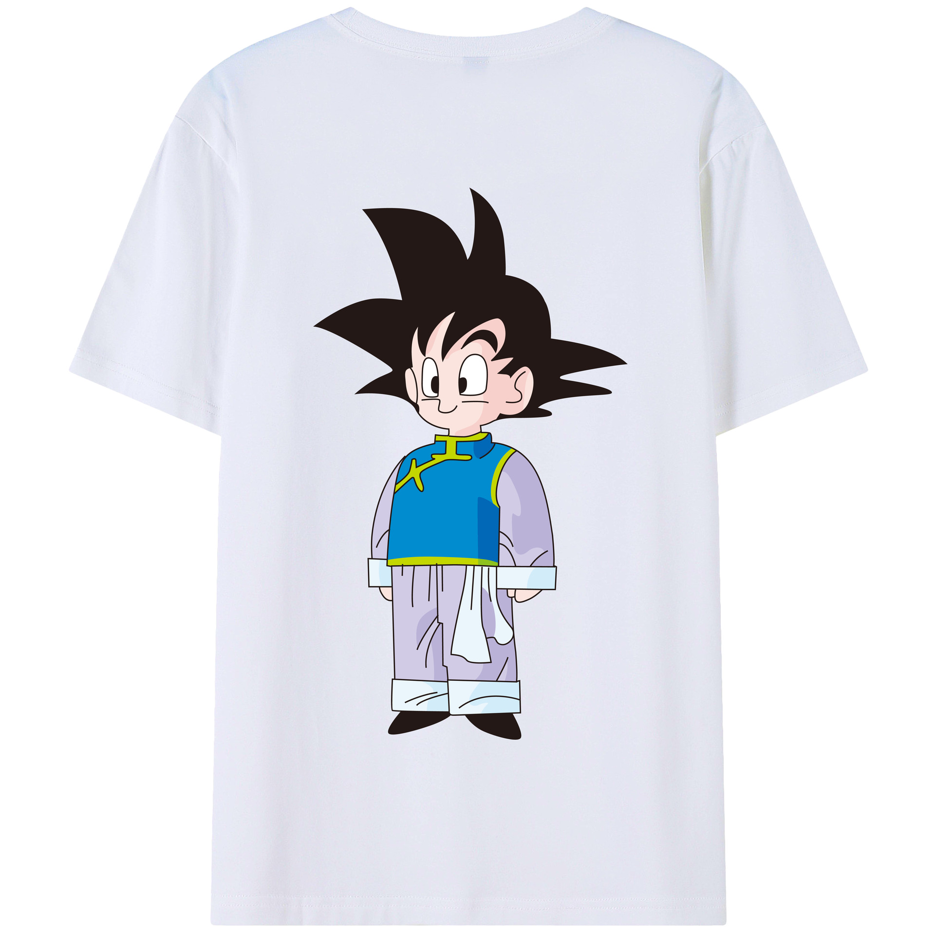 （画像用） ドラゴンボール 孫悟空（そん ごくう）Son Goku カカロット DRAGON BALL Kakarotto 綿100％半袖Tシャツ（背面プリント）
