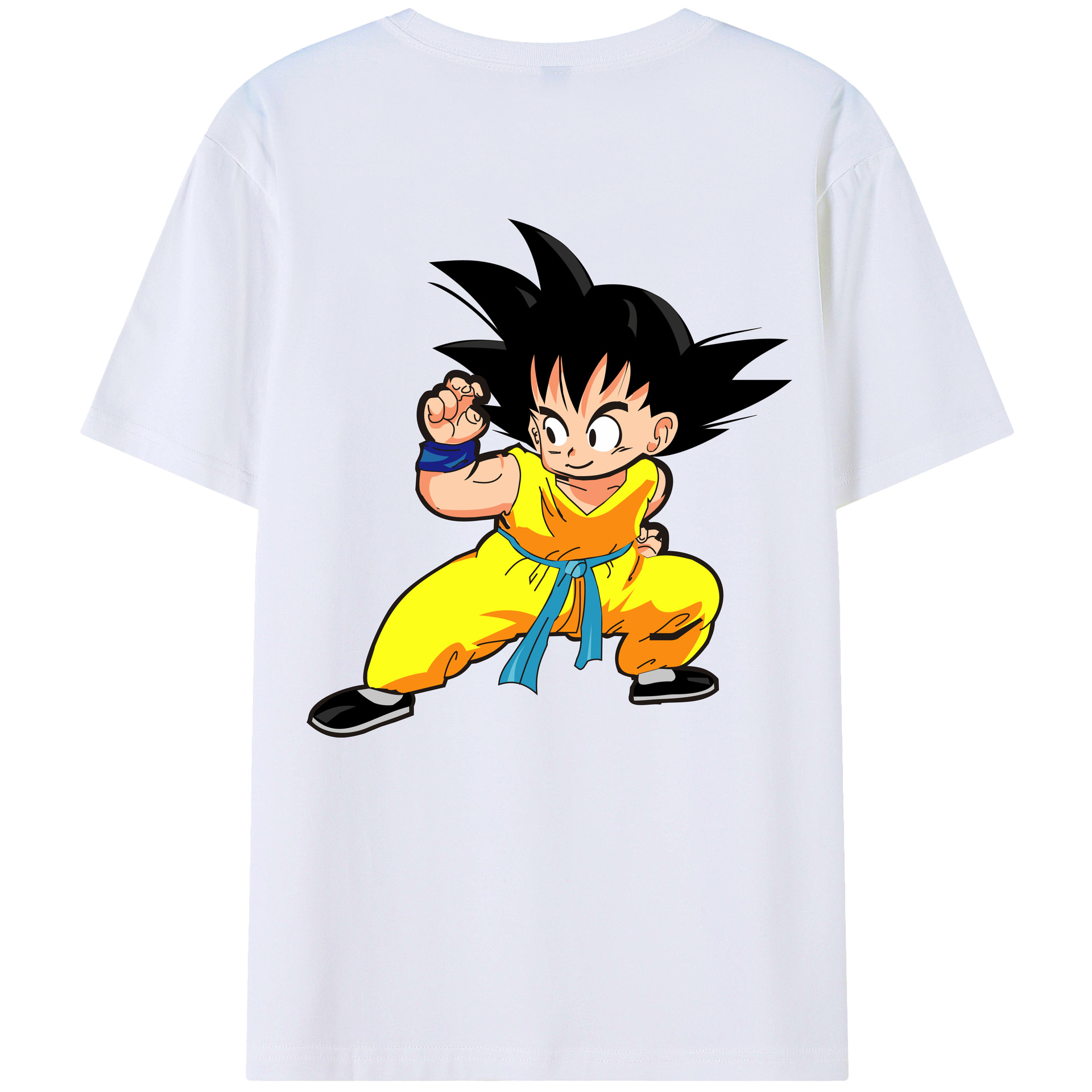 （画像用） ドラゴンボール 孫悟空（そん ごくう）Son Goku カカロット DRAGON BALL Kakarotto 綿100％半袖Tシャツ（背面プリント）