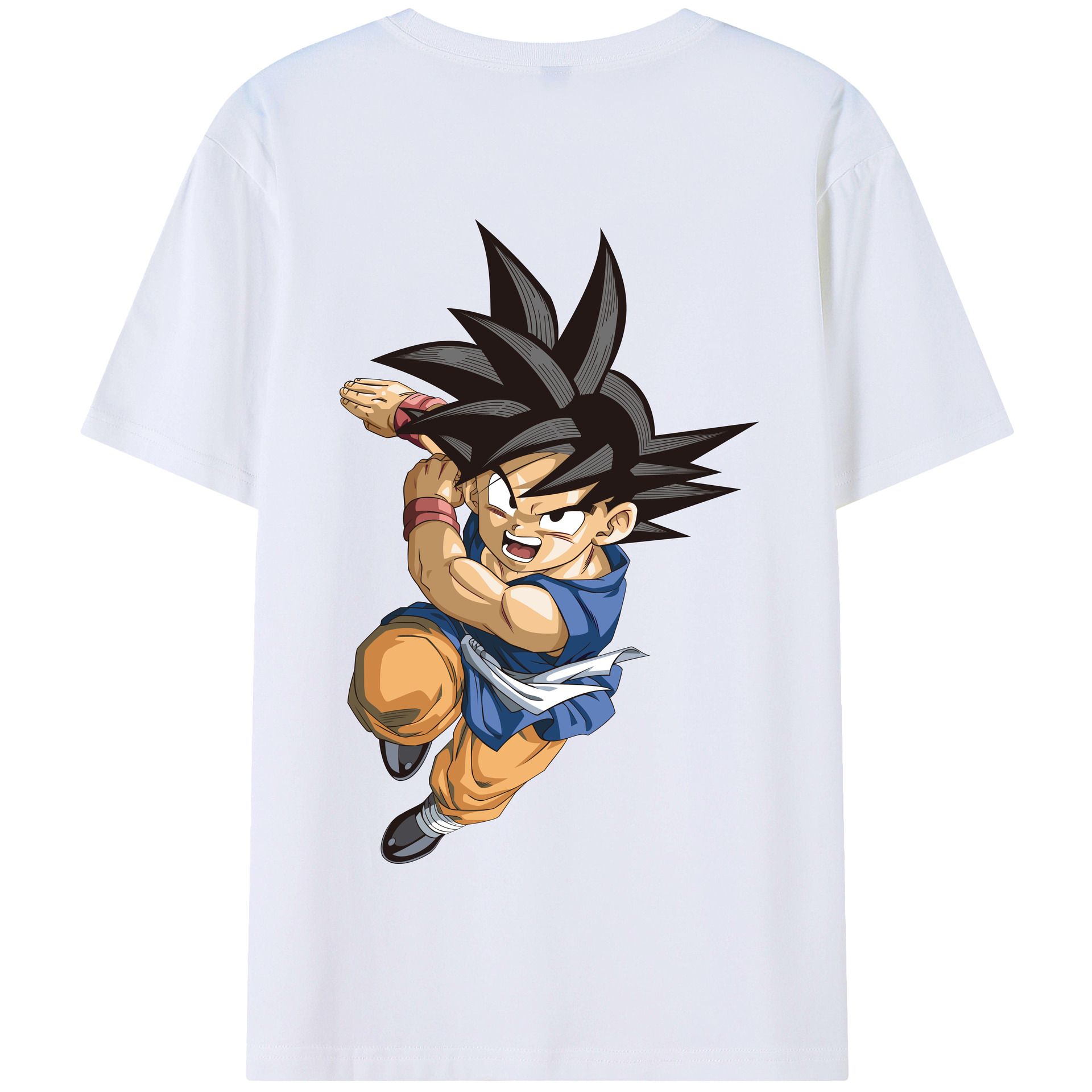 （画像用） ドラゴンボール 孫悟空（そん ごくう）Son Goku カカロット DRAGON BALL Kakarotto 綿100％半袖Tシャツ（背面プリント）