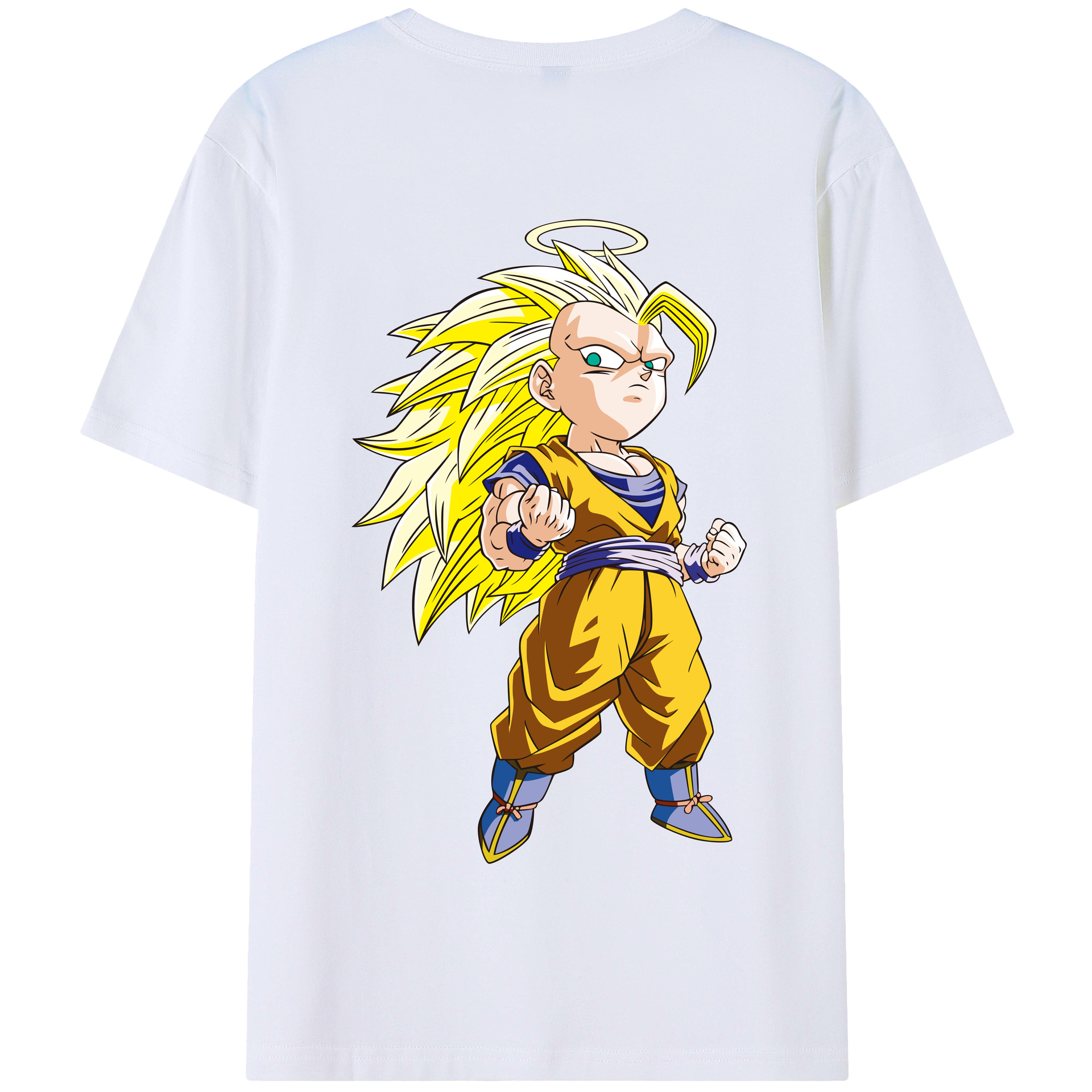 （画像用） ドラゴンボール 孫悟空（そん ごくう）Son Goku カカロット DRAGON BALL Kakarotto 綿100％半袖Tシャツ（背面プリント）