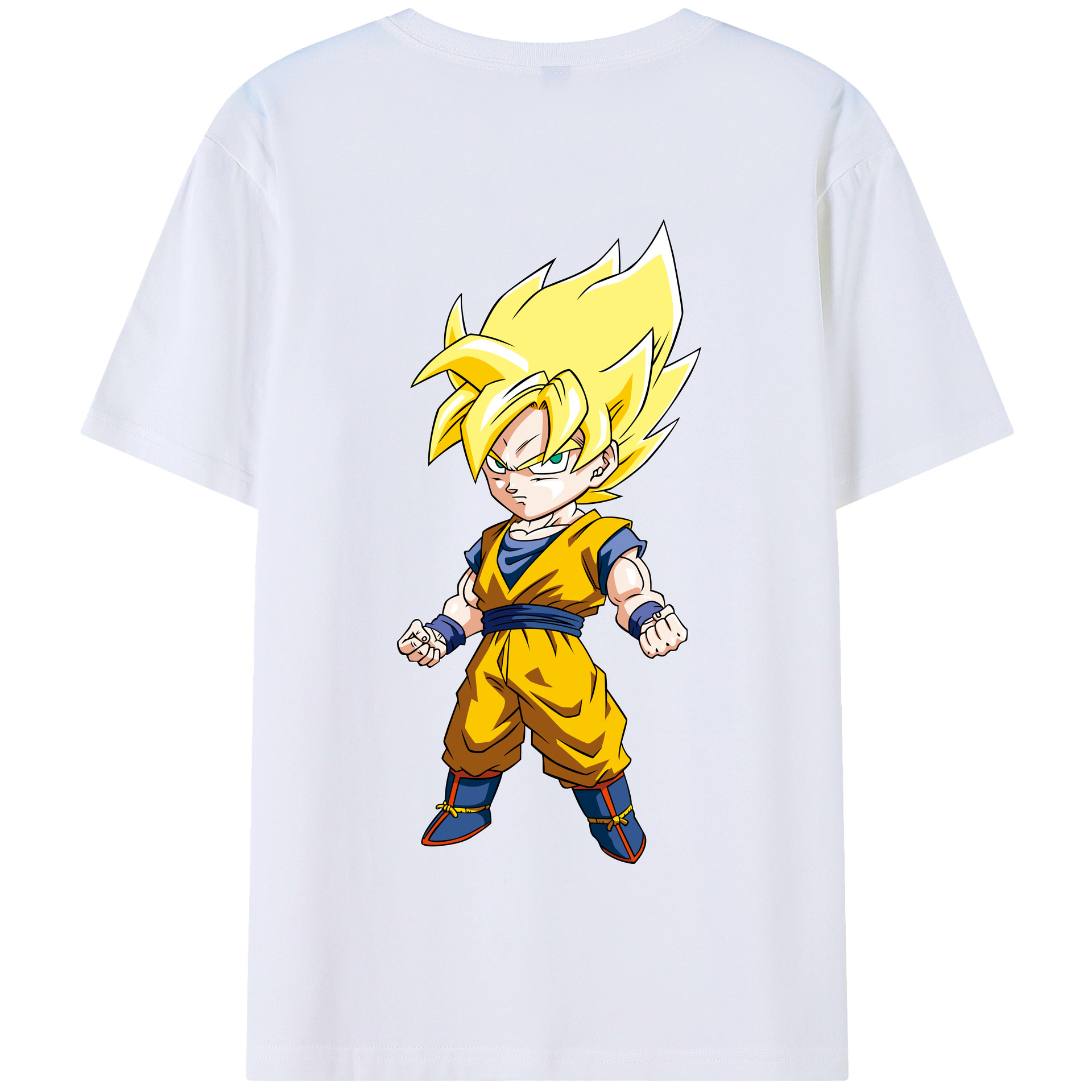 （画像用） ドラゴンボール 孫悟空（そん ごくう）Son Goku カカロット DRAGON BALL Kakarotto 綿100％半袖Tシャツ（背面プリント）