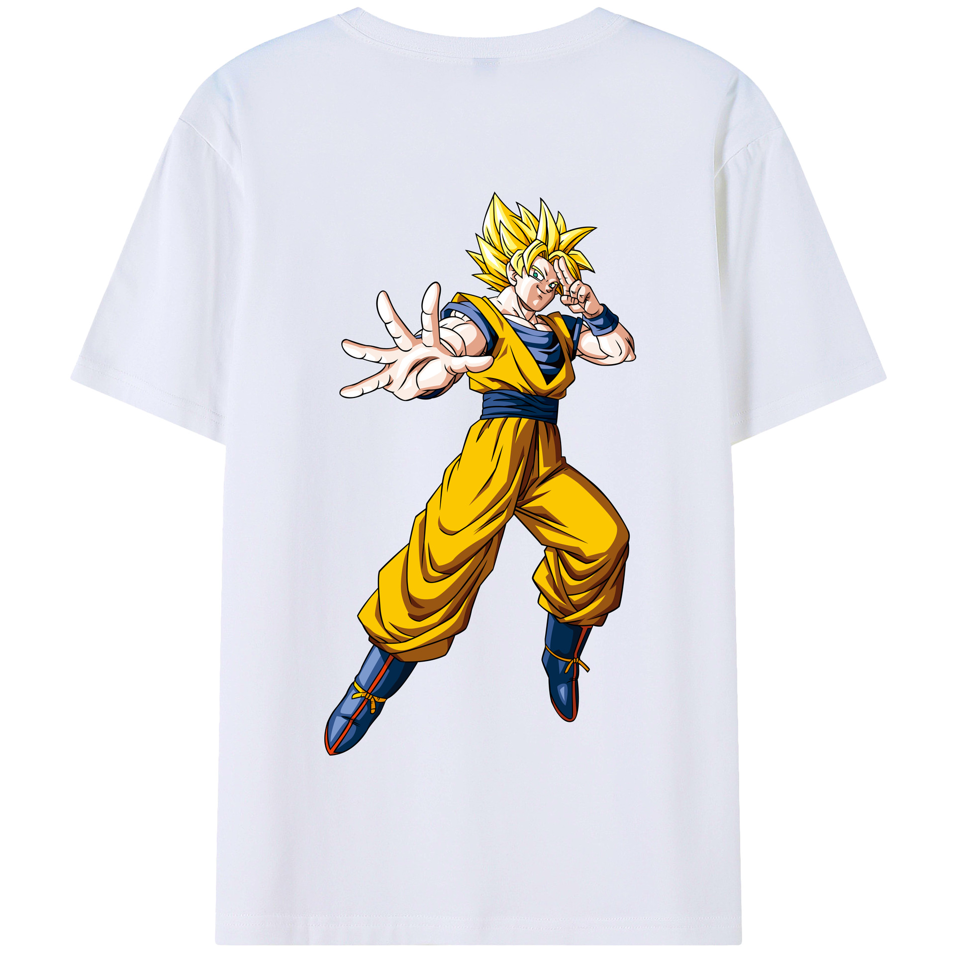 （画像用） ドラゴンボール 孫悟空（そん ごくう）Son Goku カカロット DRAGON BALL Kakarotto 綿100％半袖Tシャツ（背面プリント）