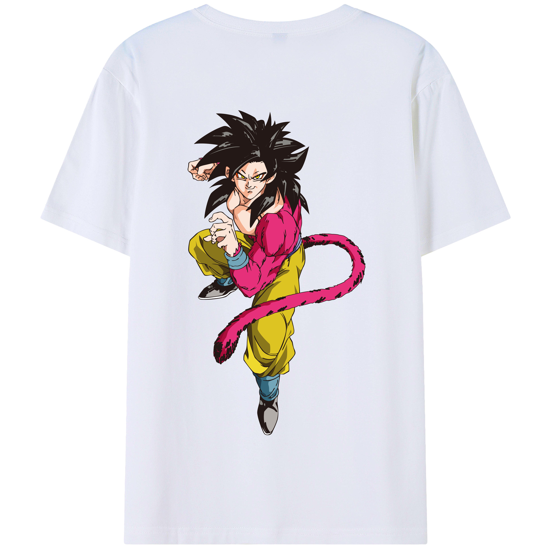 （画像用） ドラゴンボール 孫悟空（そん ごくう）Son Goku カカロット DRAGON BALL Kakarotto 綿100％半袖Tシャツ（背面プリント）