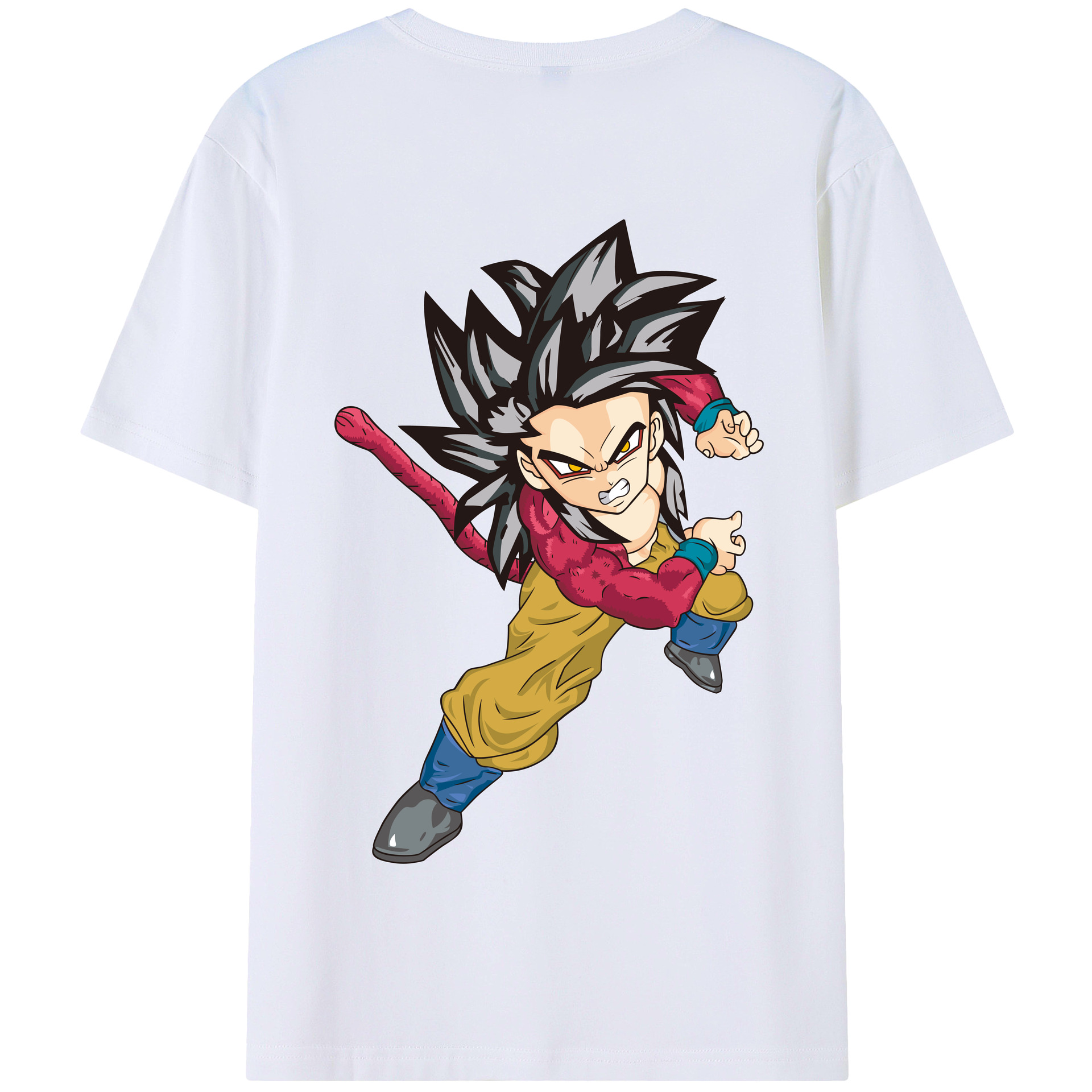 （画像用） ドラゴンボール 孫悟空（そん ごくう）Son Goku カカロット DRAGON BALL Kakarotto 綿100％半袖Tシャツ（背面プリント）