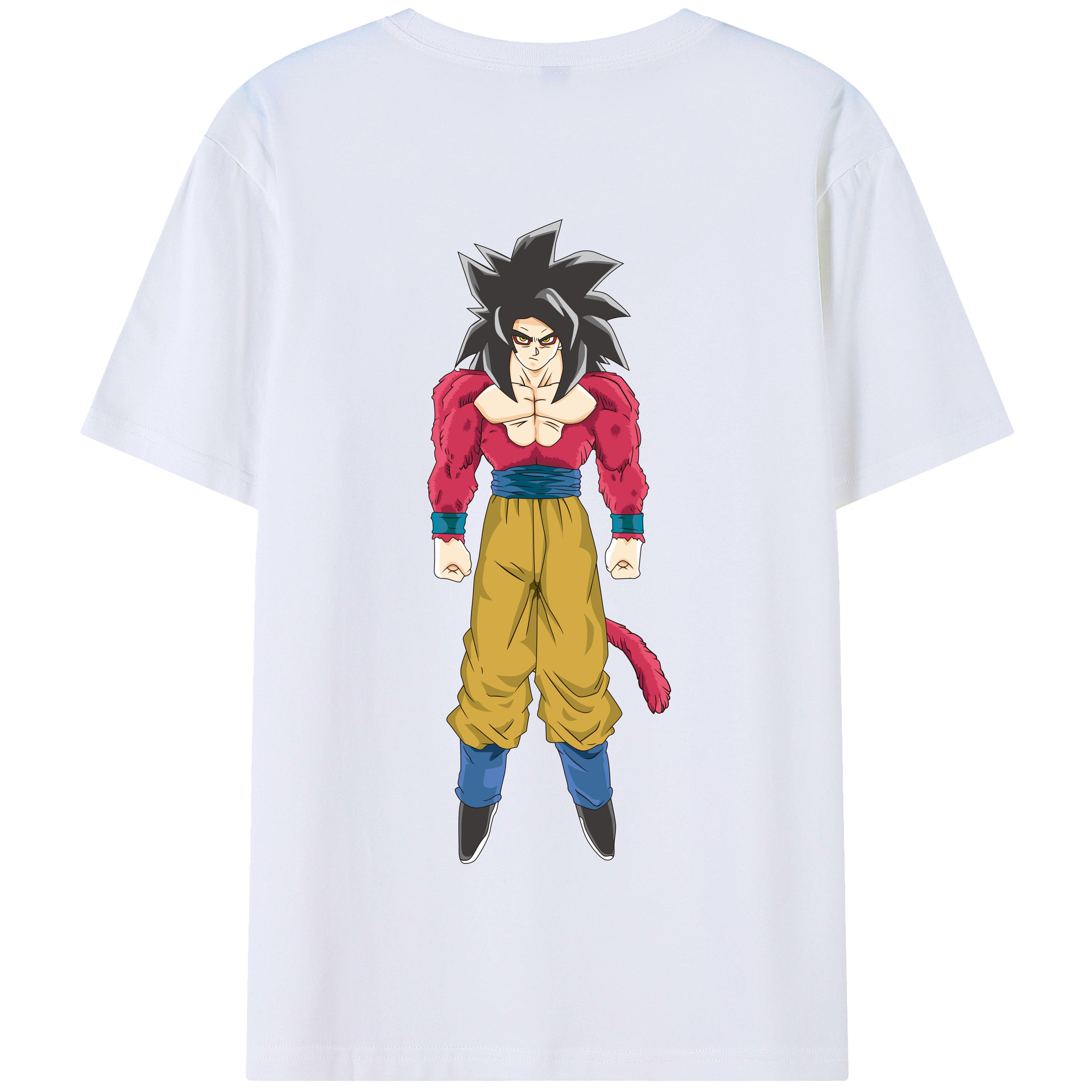 （画像用） ドラゴンボール 孫悟空（そん ごくう）Son Goku カカロット DRAGON BALL Kakarotto 綿100％半袖Tシャツ（背面プリント）