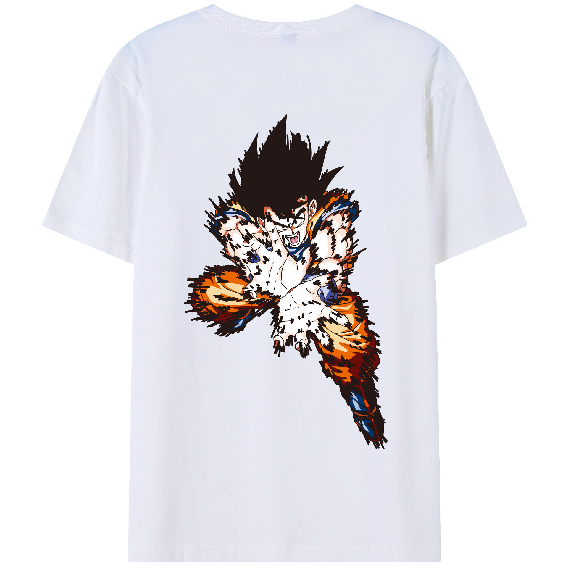 （画像用） ドラゴンボール 孫悟空（そん ごくう）Son Goku カカロット DRAGON BALL Kakarotto 綿100％半袖Tシャツ（背面プリント）