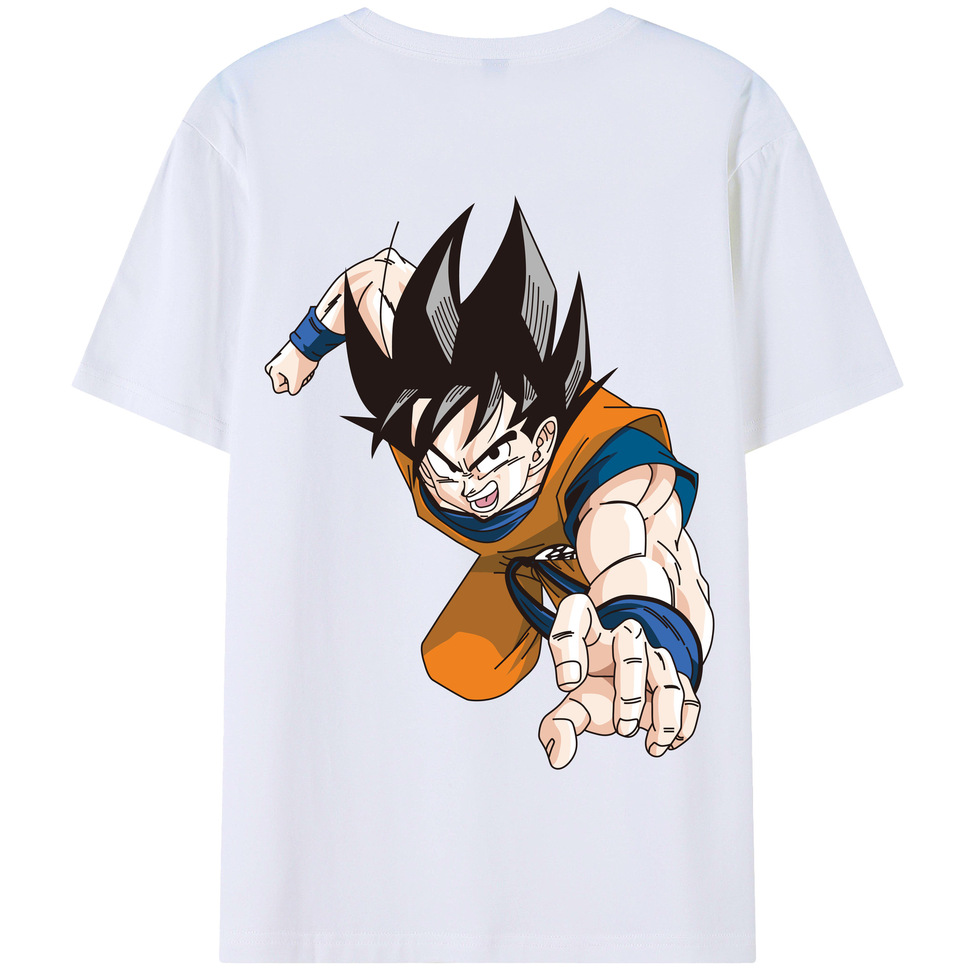 （画像用） ドラゴンボール 孫悟空（そん ごくう）Son Goku カカロット DRAGON BALL Kakarotto 綿100％半袖Tシャツ（背面プリント）