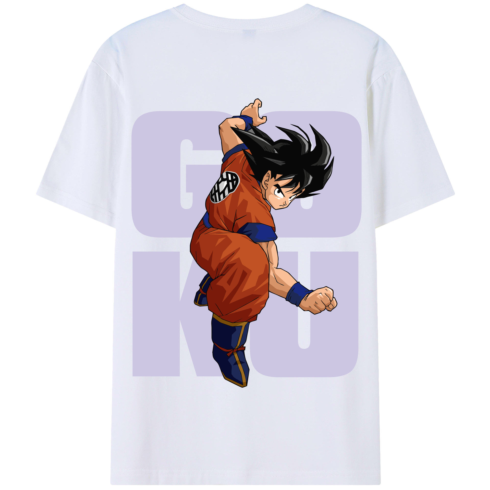 （画像用） ドラゴンボール 孫悟空（そん ごくう）Son Goku カカロット DRAGON BALL Kakarotto 綿100％半袖Tシャツ（背面プリント）