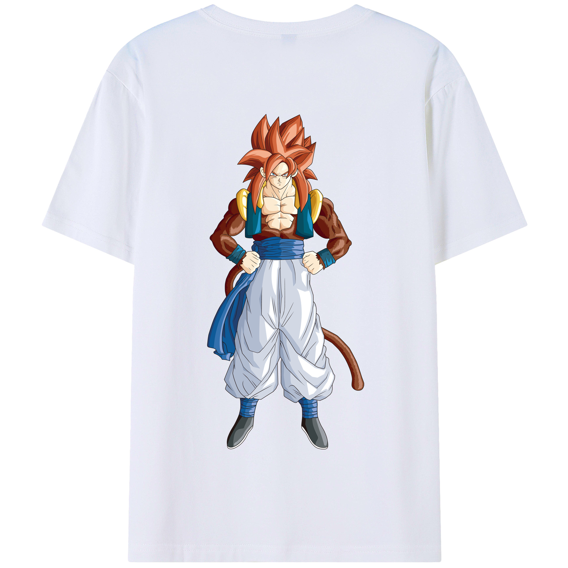 （画像用） ドラゴンボール 孫悟空（そん ごくう）Son Goku カカロット DRAGON BALL Kakarotto 綿100％半袖Tシャツ（背面プリント）