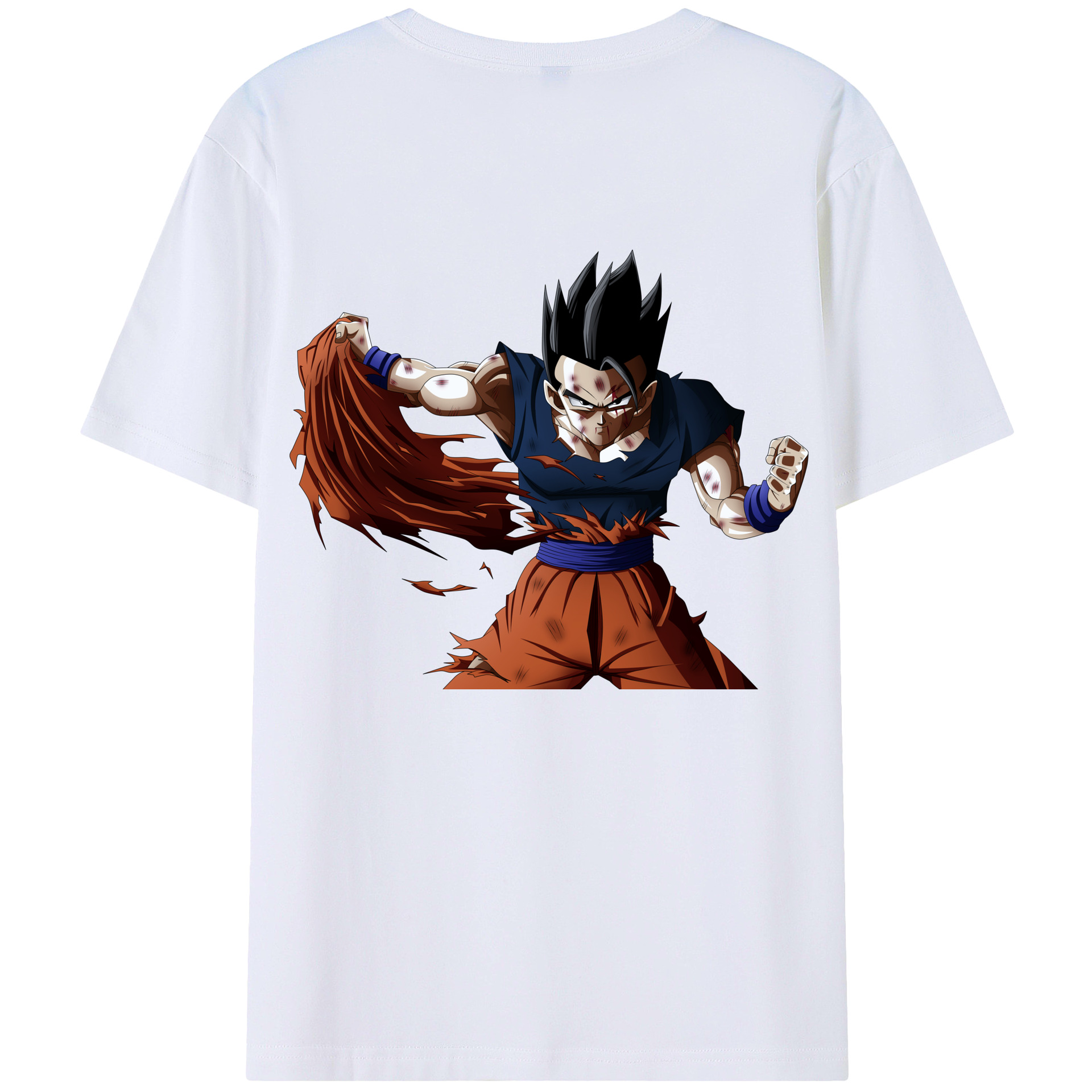 （画像用） ドラゴンボール ベジータ四世（Bejīta Yonsei）DRAGON BALL Vegeta IV 綿100％半袖Tシャツ（背面プリント）