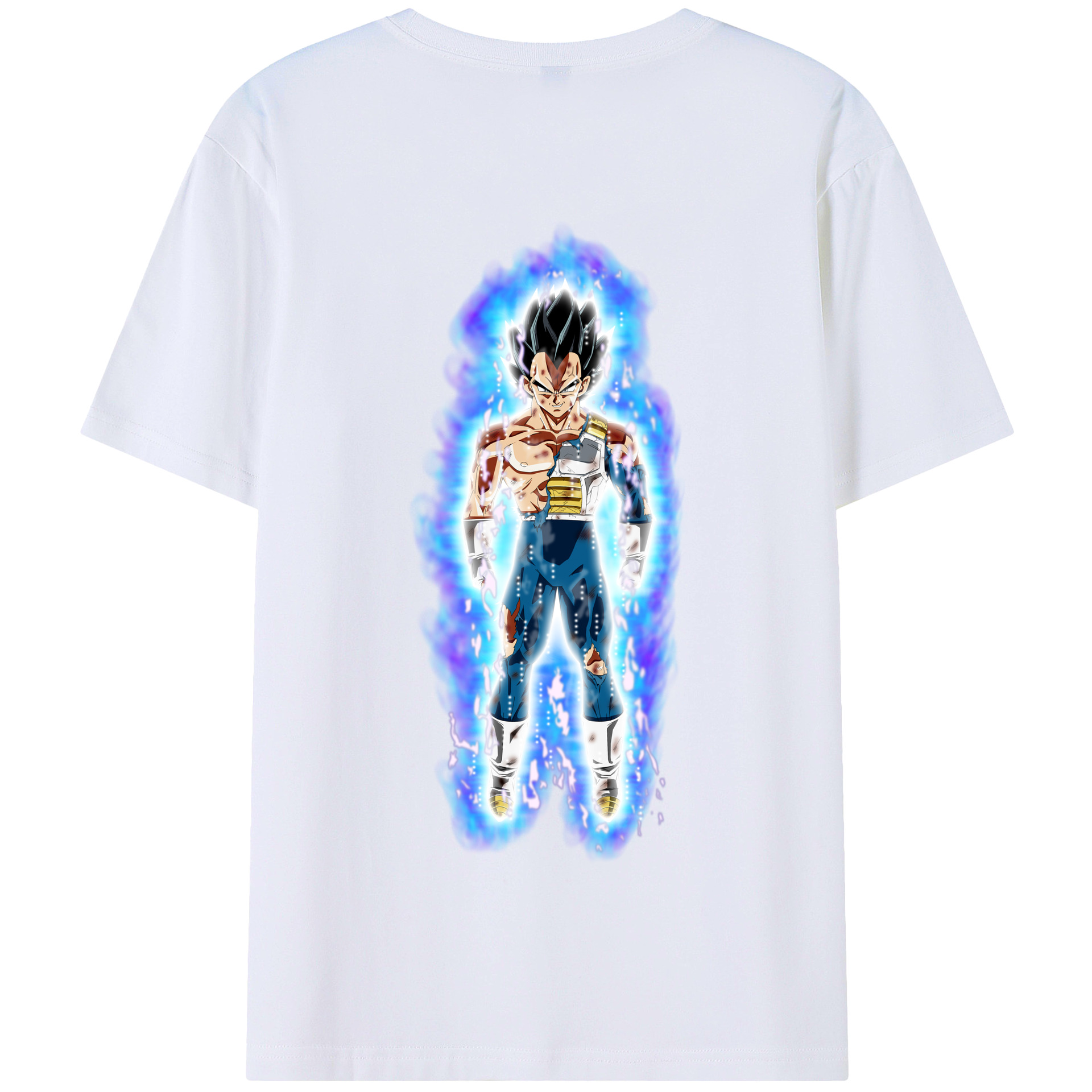 （画像用） ドラゴンボール ベジータ四世（Bejīta Yonsei）DRAGON BALL Vegeta IV 綿100％半袖Tシャツ（背面プリント）