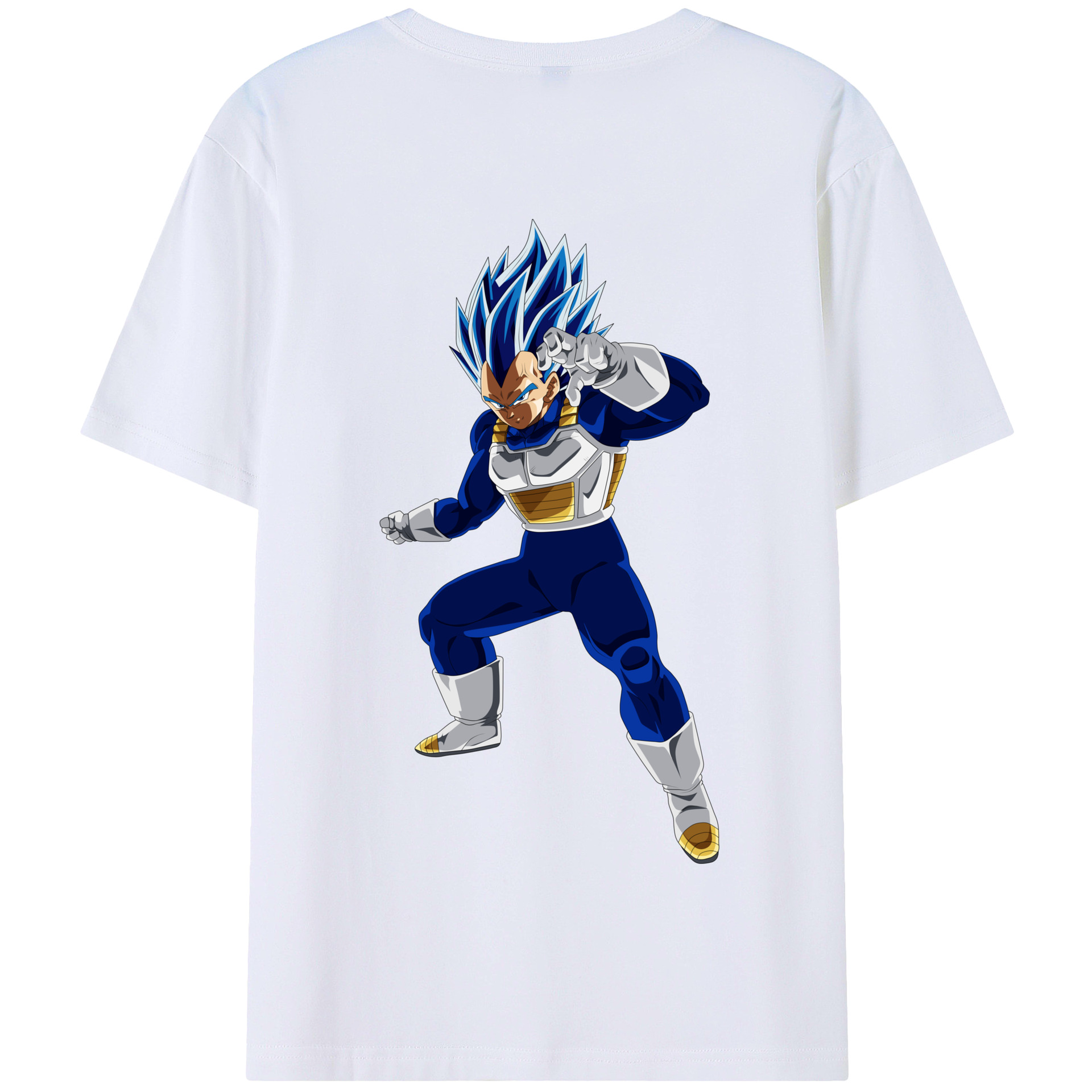 （画像用） ドラゴンボール ベジータ四世（Bejīta Yonsei）DRAGON BALL Vegeta IV 綿100％半袖Tシャツ（背面プリント）
