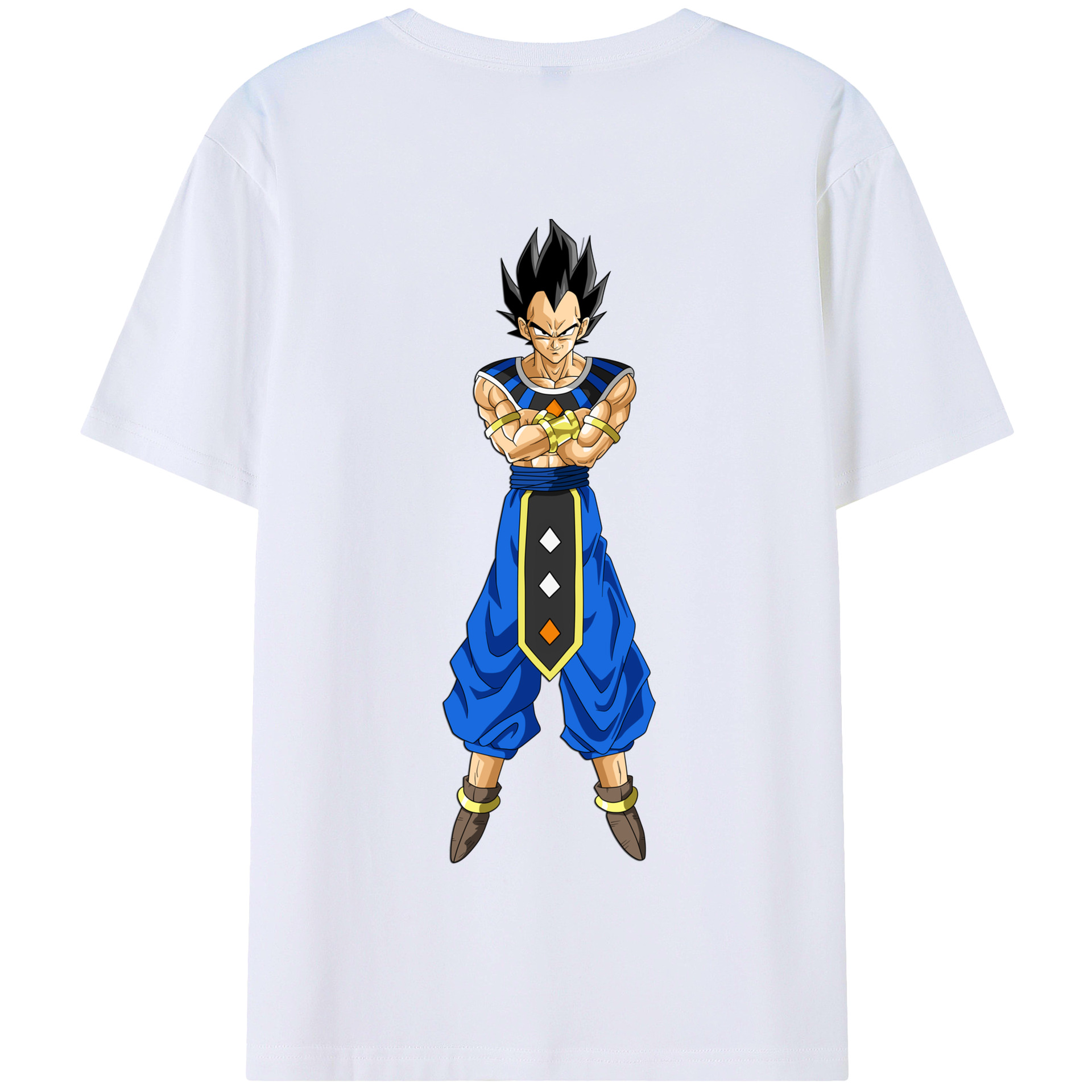 （画像用） ドラゴンボール ベジータ四世（Bejīta Yonsei）DRAGON BALL Vegeta IV 綿100％半袖Tシャツ（背面プリント）