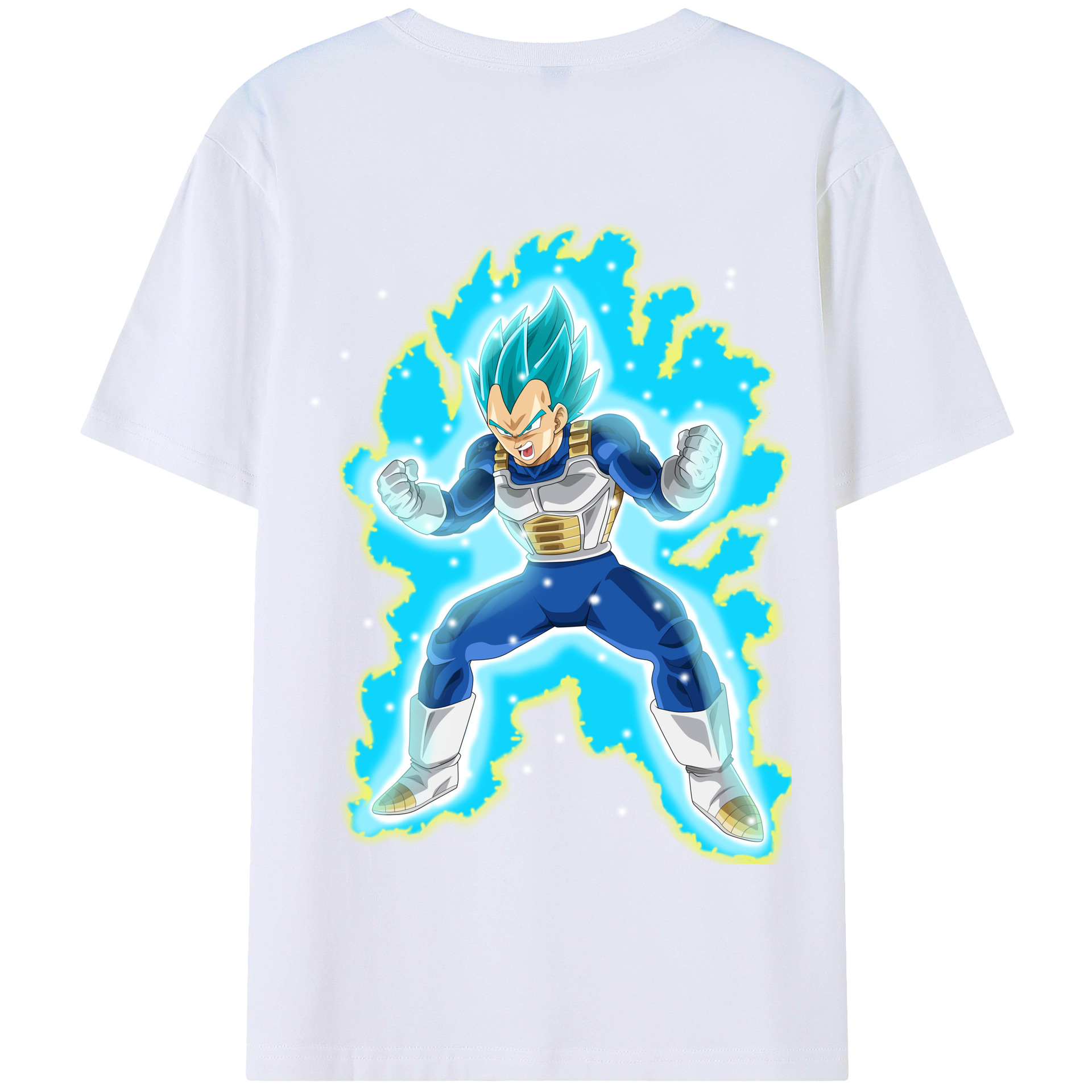 （画像用） ドラゴンボール ベジータ四世（Bejīta Yonsei）DRAGON BALL Vegeta IV 綿100％半袖Tシャツ（背面プリント）