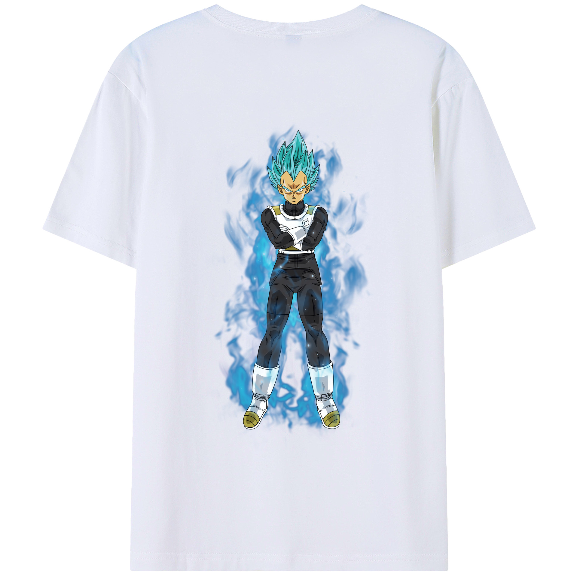 （画像用） ドラゴンボール ベジータ四世（Bejīta Yonsei）DRAGON BALL Vegeta IV 綿100％半袖Tシャツ（背面プリント）