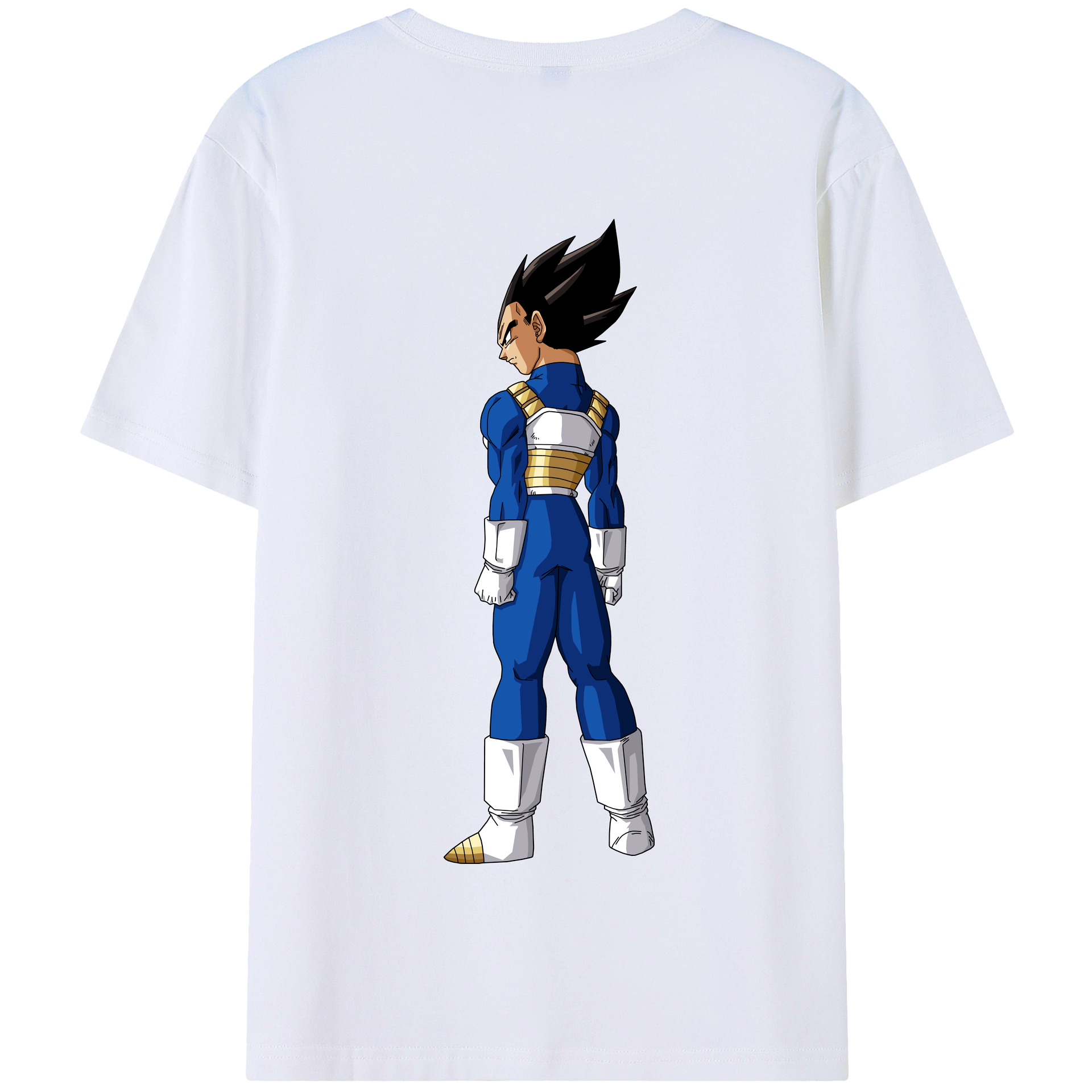 （画像用） ドラゴンボール ベジータ四世（Bejīta Yonsei）DRAGON BALL Vegeta IV 綿100％半袖Tシャツ（背面プリント）