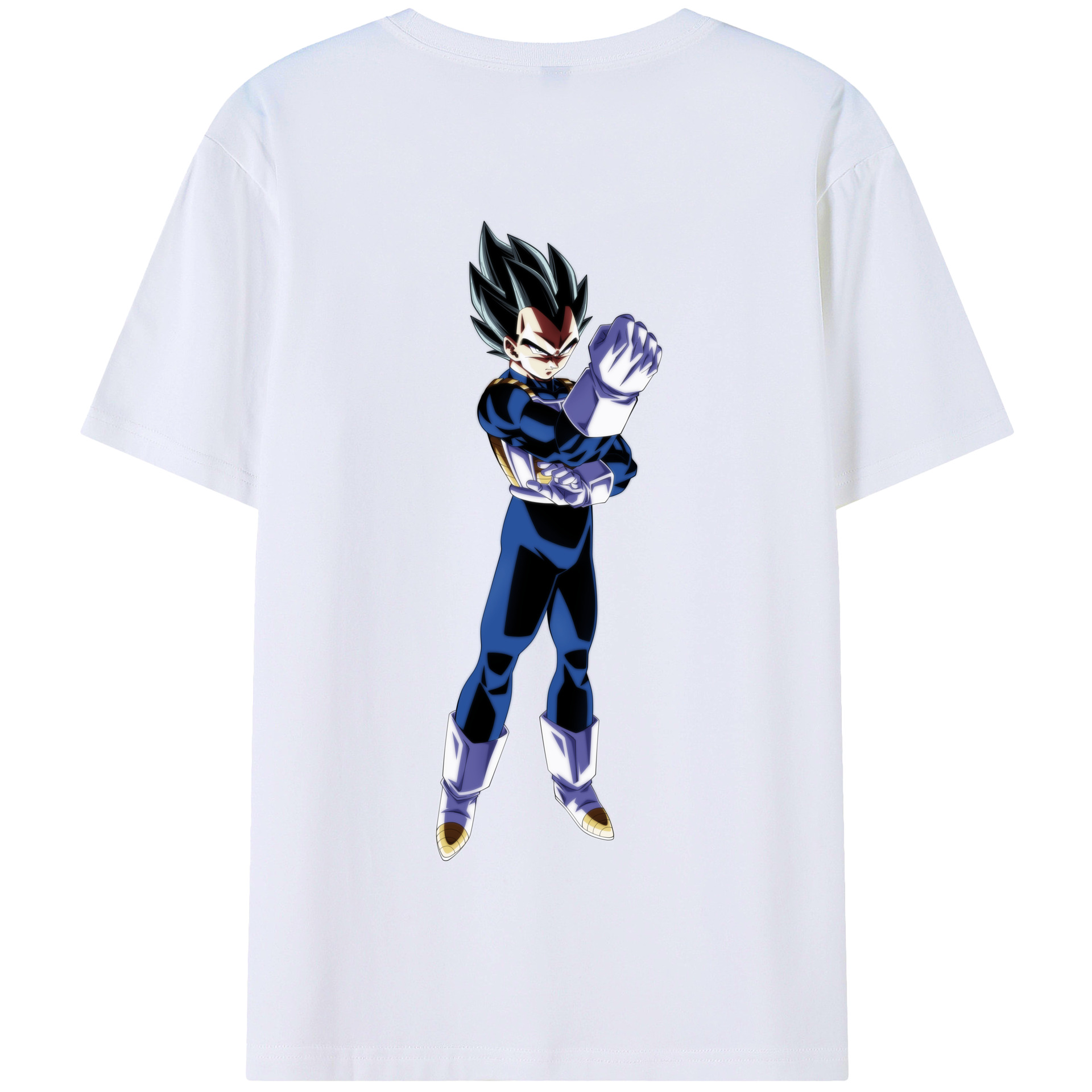 （画像用） ドラゴンボール ベジータ四世（Bejīta Yonsei）DRAGON BALL Vegeta IV 綿100％半袖Tシャツ（背面プリント）