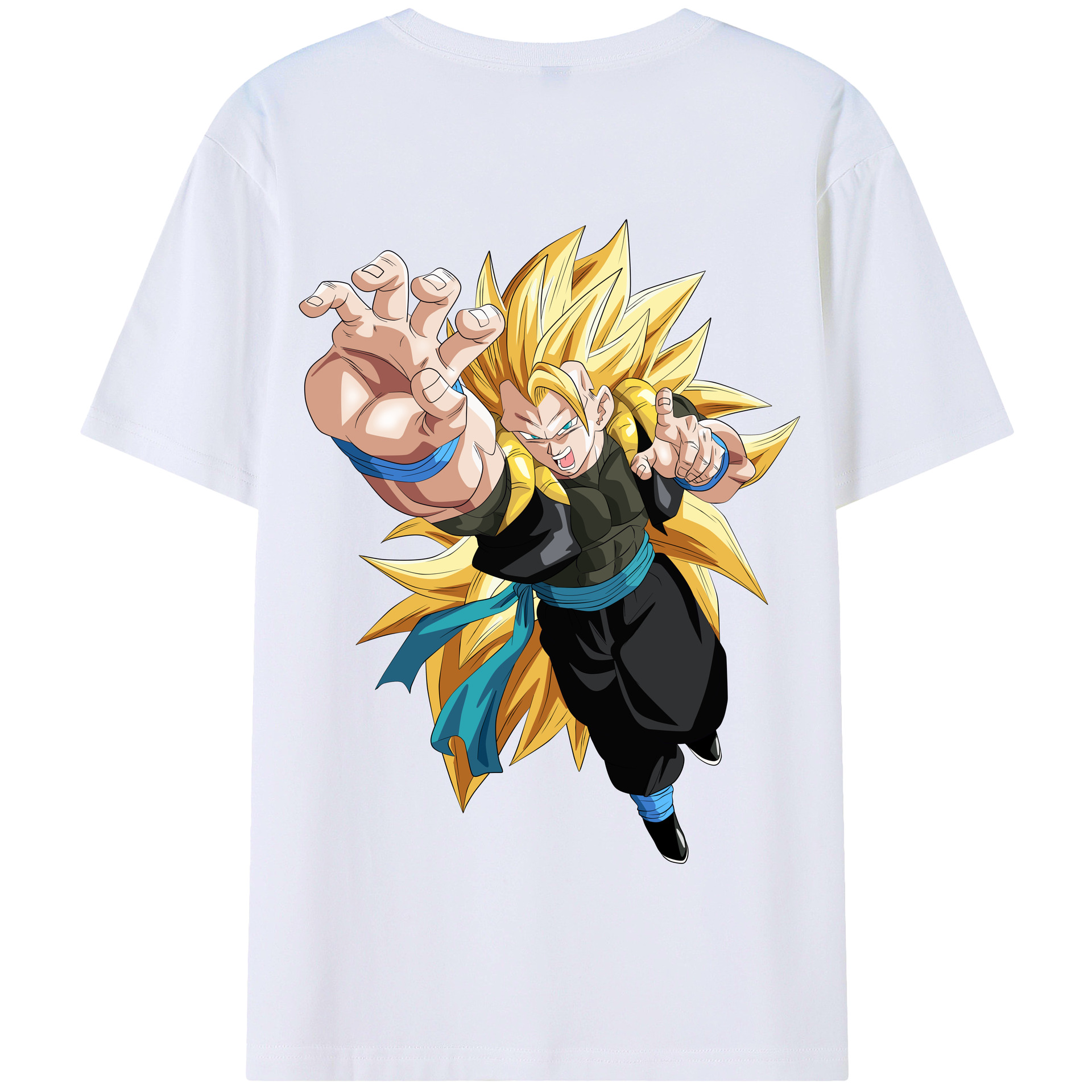 （画像用） ドラゴンボール ベジータ四世（Bejīta Yonsei）DRAGON BALL Vegeta IV 綿100％半袖Tシャツ（背面プリント）